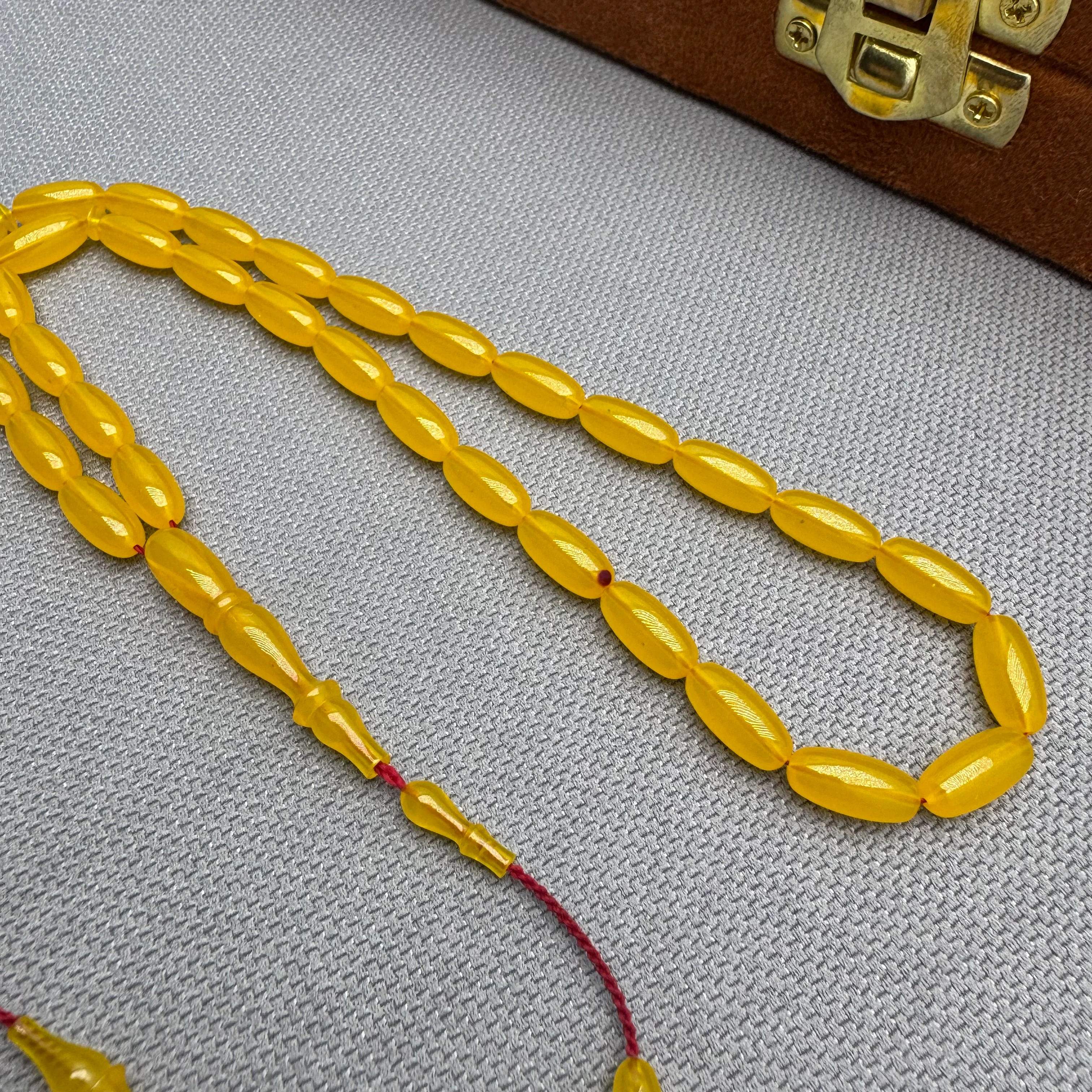 Usta İşçilikli Orjinal Patinli Buğulu Hamur Osmanlı Kehribar Tespih