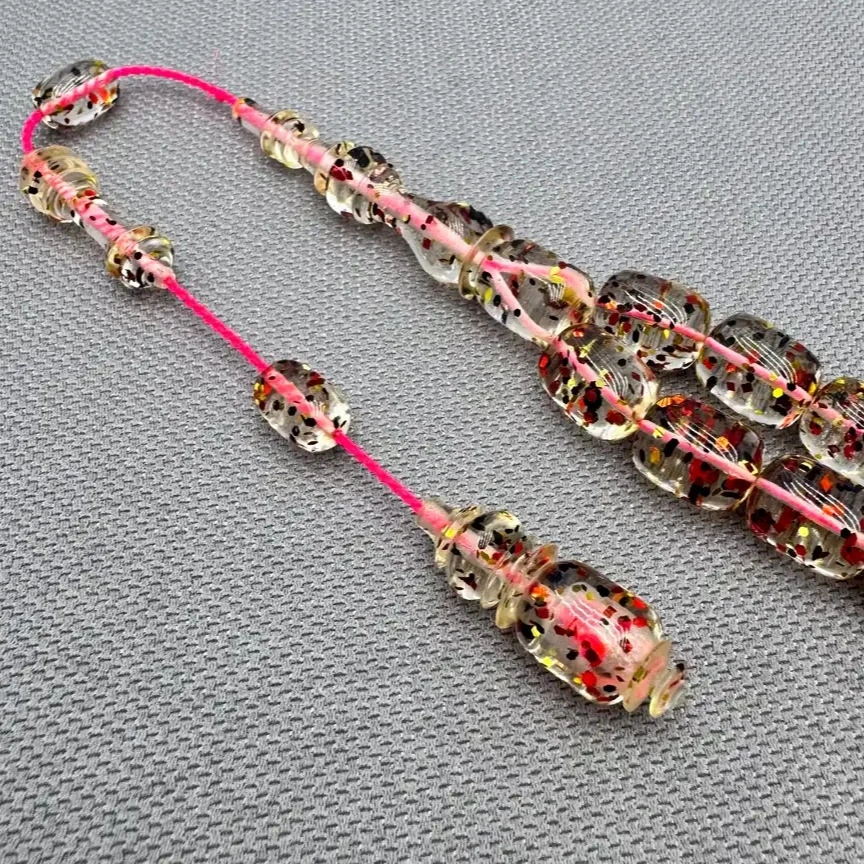 Usta İşçilikli Simli Sıkma Uçak Camı Tespih