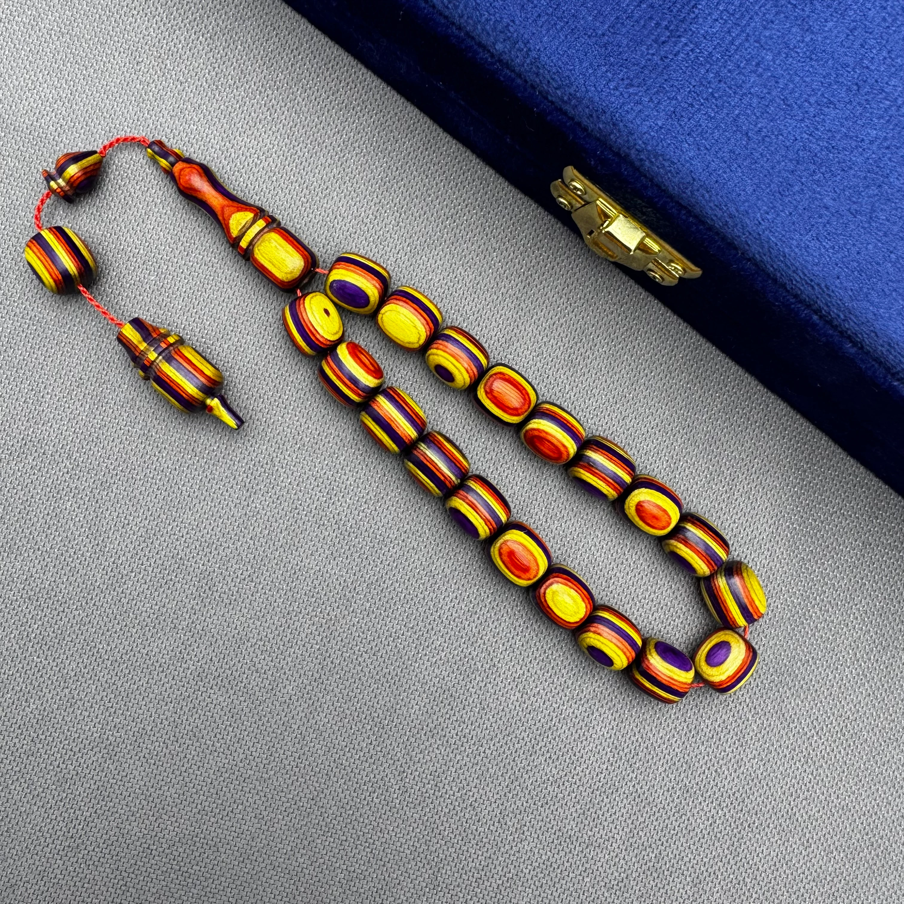 Salih ŞİRİN Usta İşçilikli Sarı Mor Kırmızı Harika Çekim Sesine Sahip Kafur Ağacı Efe Maskot Tespih