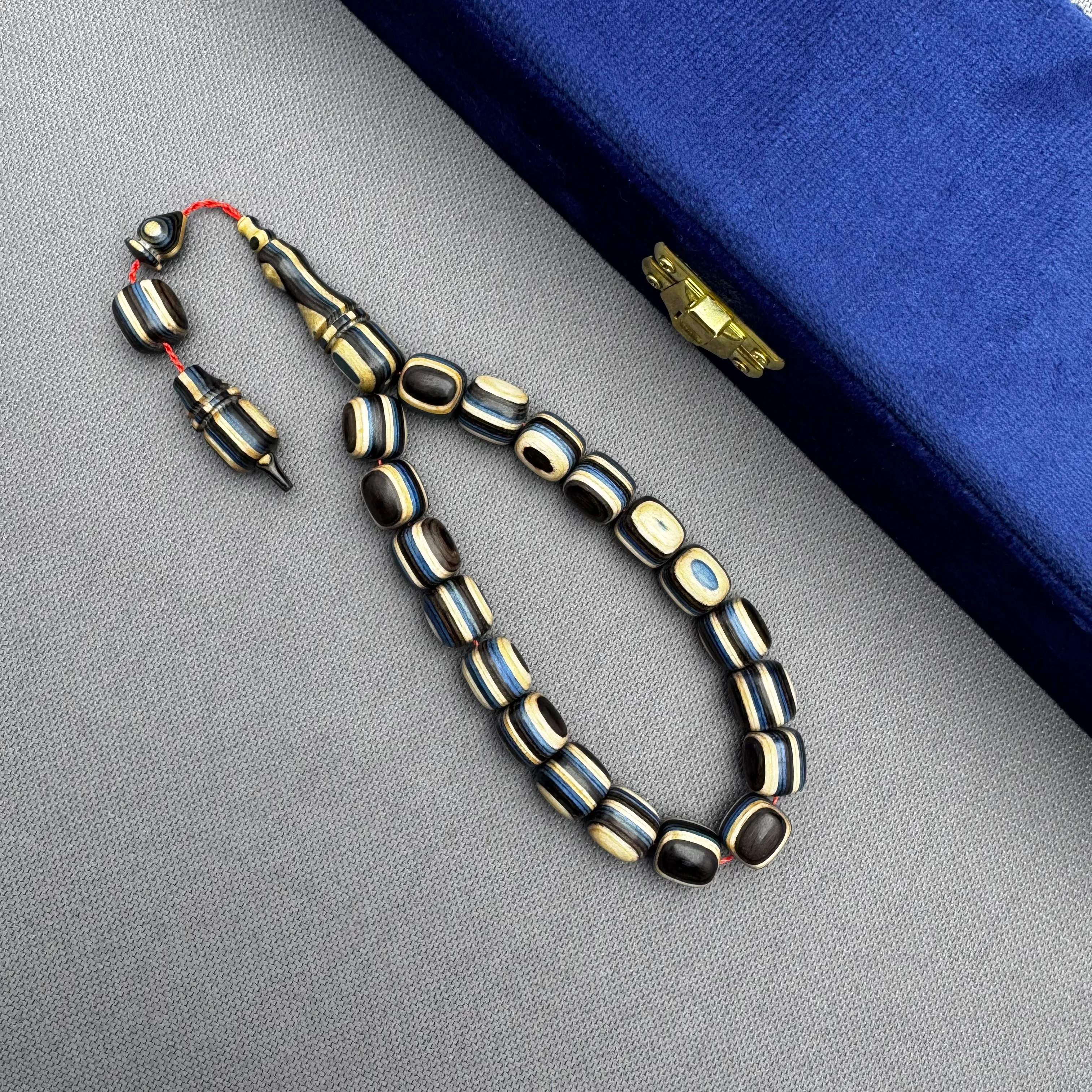 Salih ŞİRİN Usta İşçilikli Mavi Kahverengi ve Krem Renk Harika Çekim Sesine Sahip Kafur Ağacı Efe Maskot Tespih