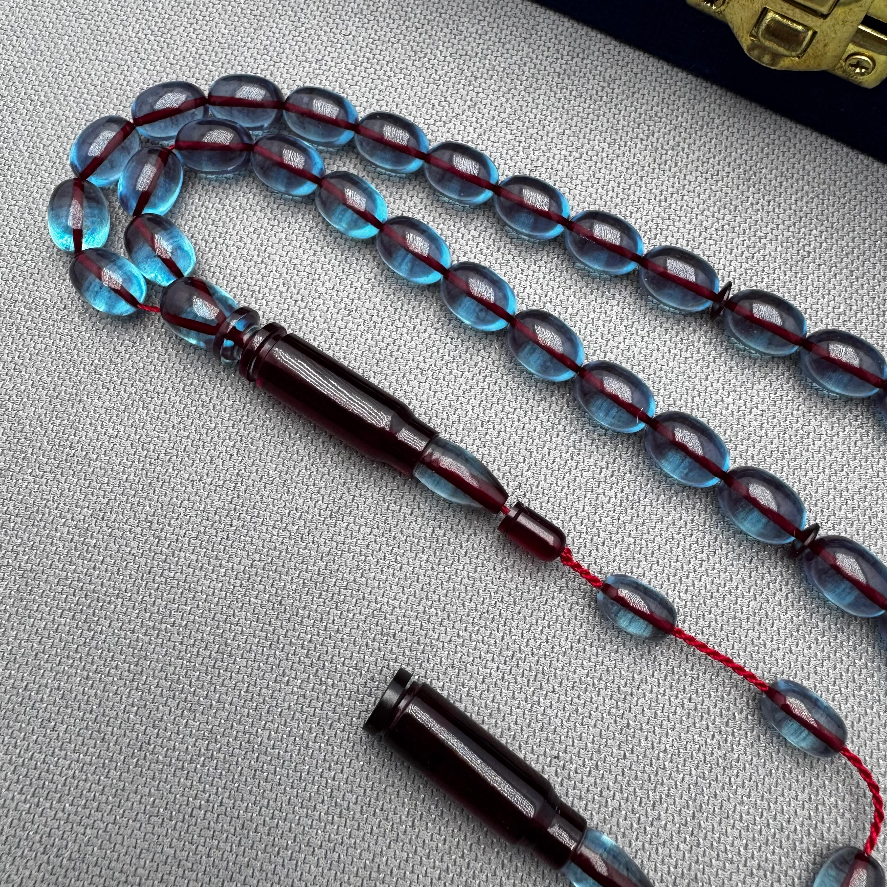 Emine REŞVANİ Usta İşçilikli Kurşun ve Mermili İmame ve Hitame Ateş Kehribar Tespih