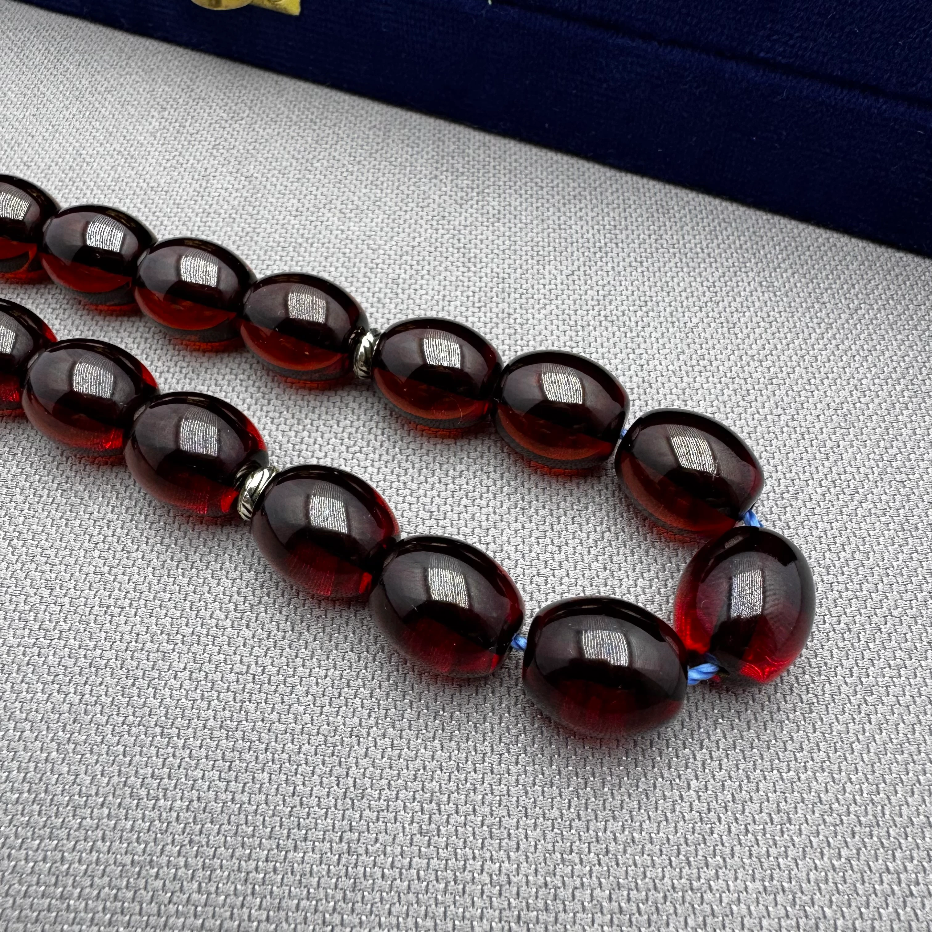 Zeyzun Usta İşçilikli Özel Çay Rengi Badem Kesim Efe Maskot Tespih