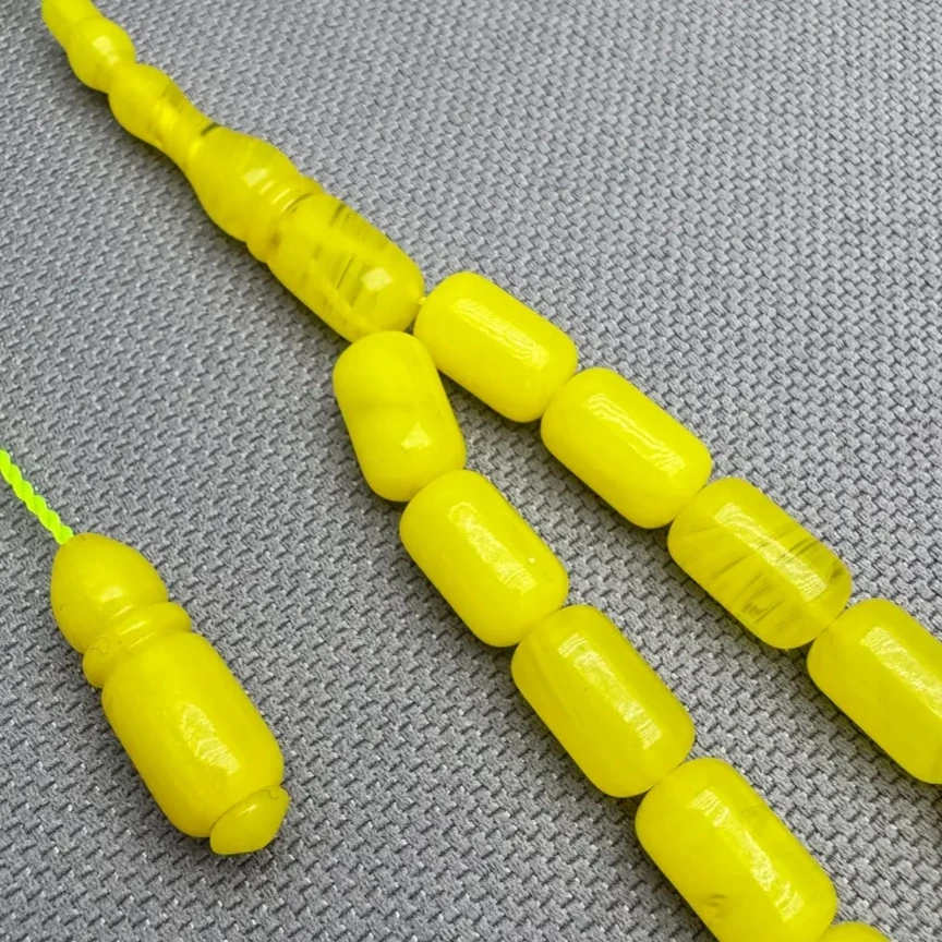 Osmanlı Sıfır Yapı Benzetme Özel Hamur Yoğun Hareli Sıkma Kehribar Tespih