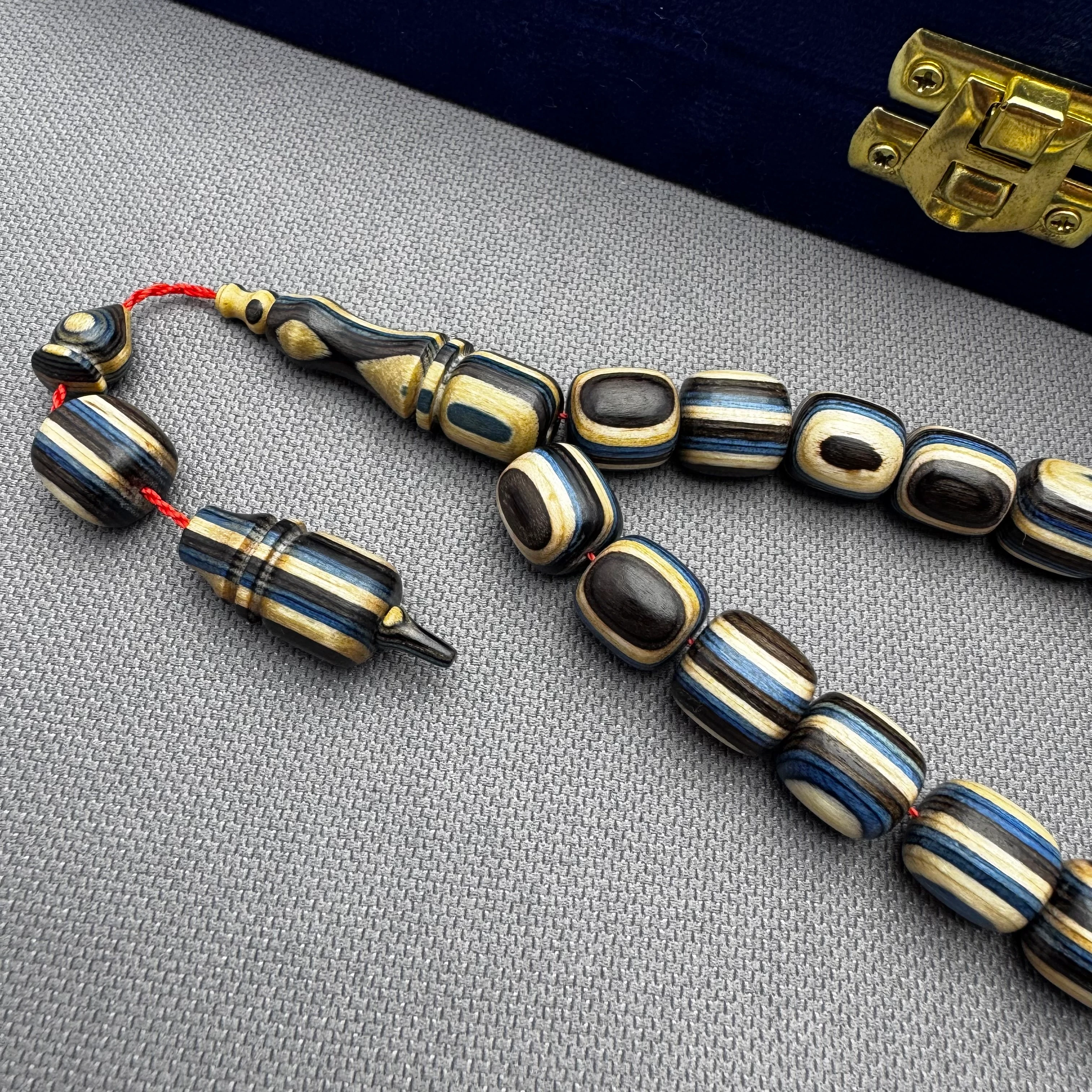 Salih ŞİRİN Usta İşçilikli Mavi Kahverengi ve Krem Renk Harika Çekim Sesine Sahip Kafur Ağacı Efe Maskot Tespih