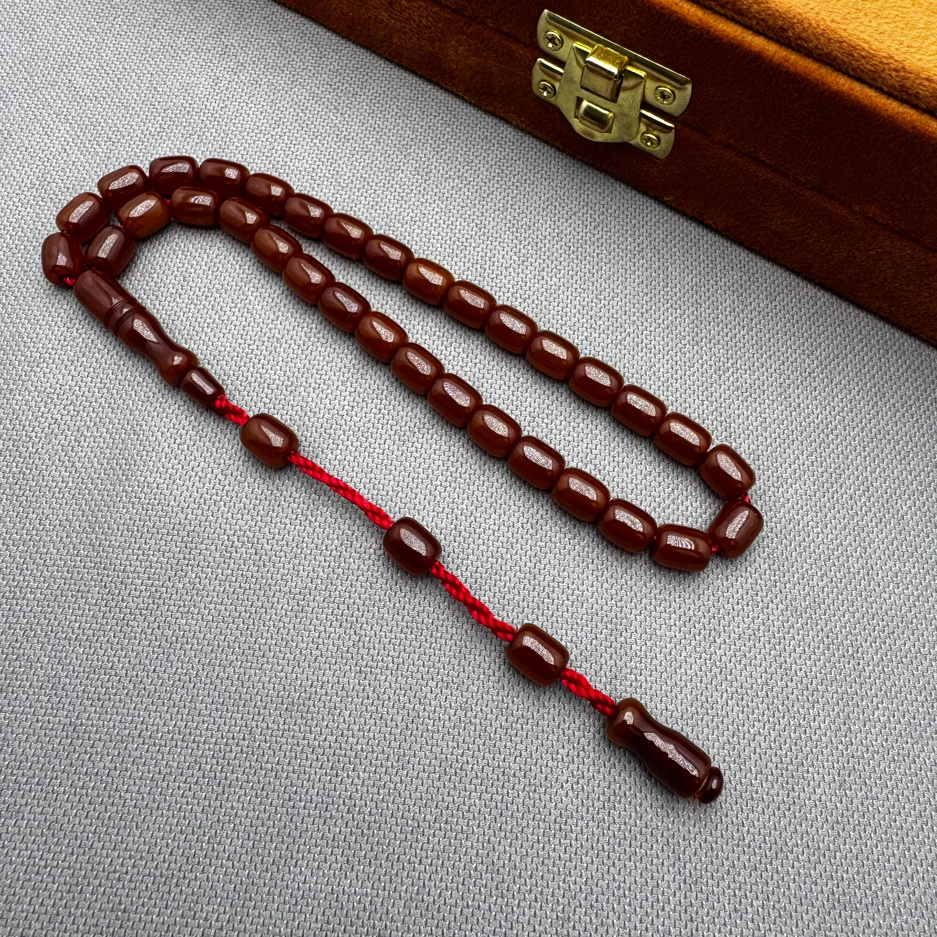 Buğulu Hamur Karamel Renk Alman Çubuk Malzeme Sıkma Kehribar Tespih