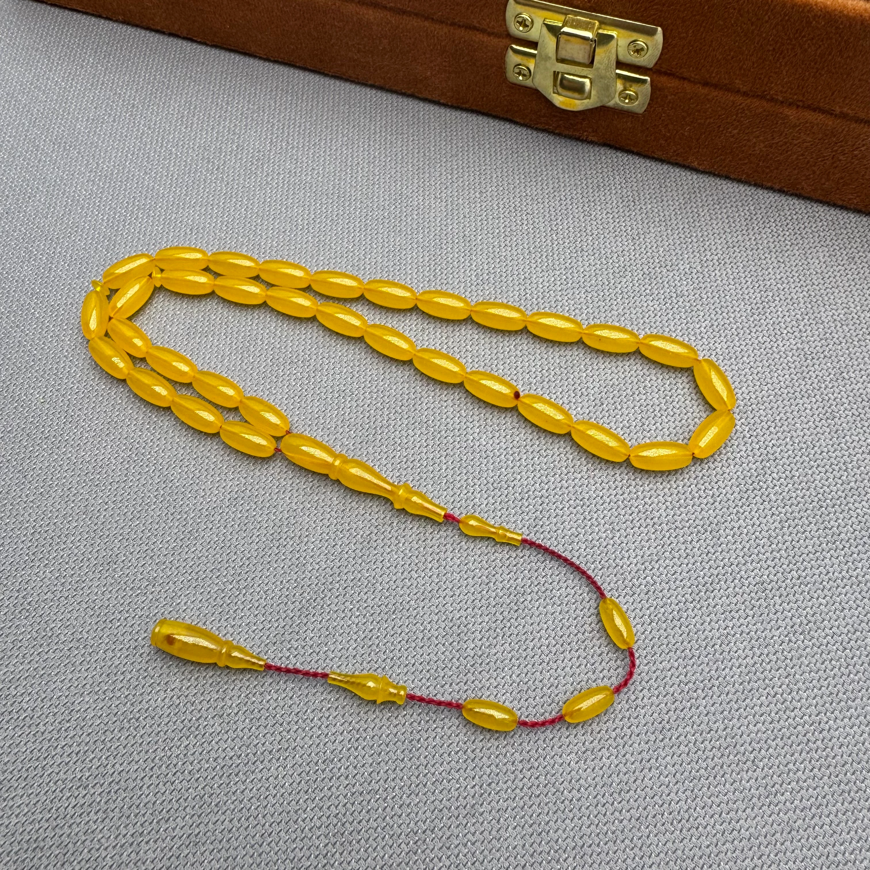 Usta İşçilikli Orjinal Patinli Buğulu Hamur Osmanlı Kehribar Tespih