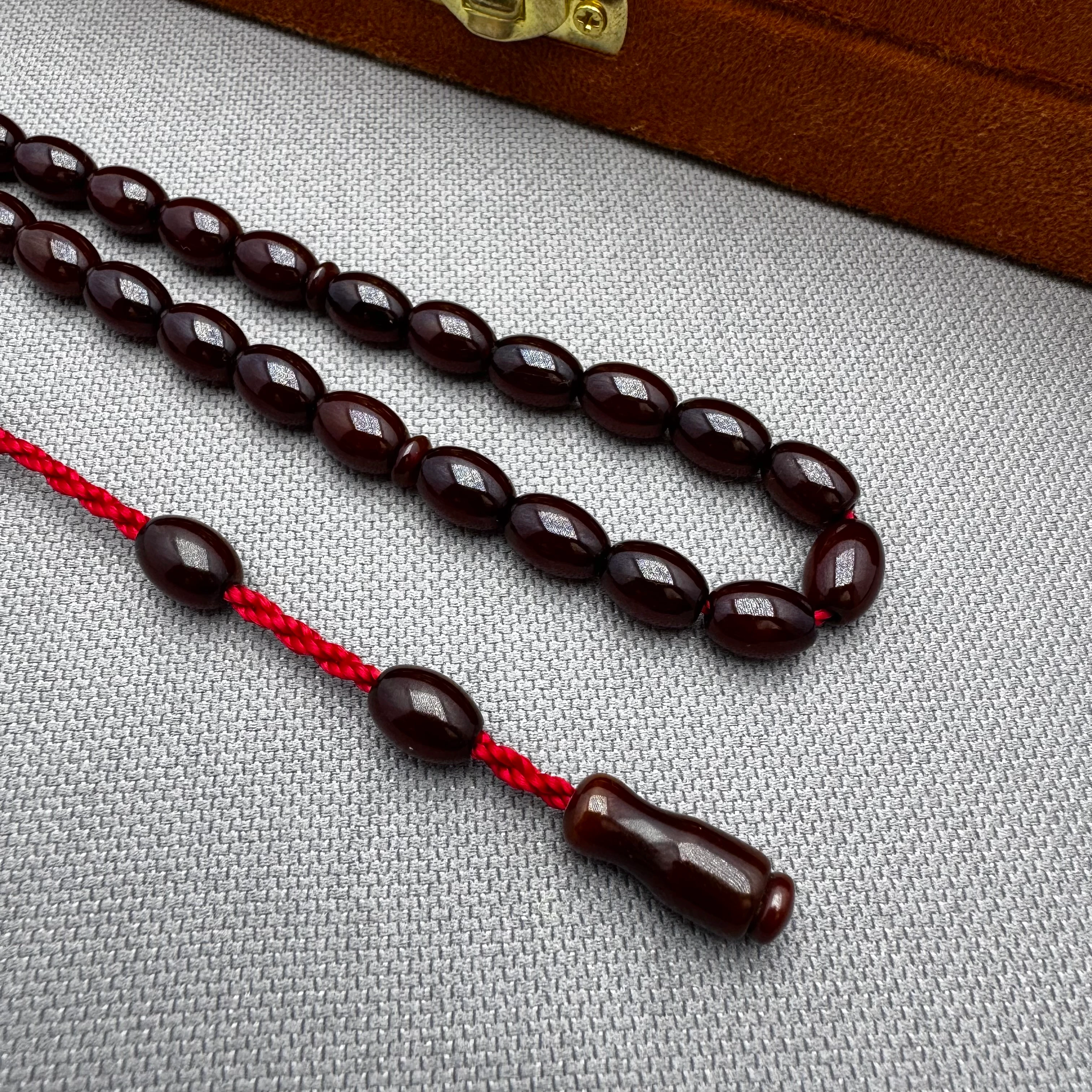 Buğulu Hamur Özel Döküm Vişne Kahve Alman Çubuk Malzeme Sıkma Kehribar Tespih