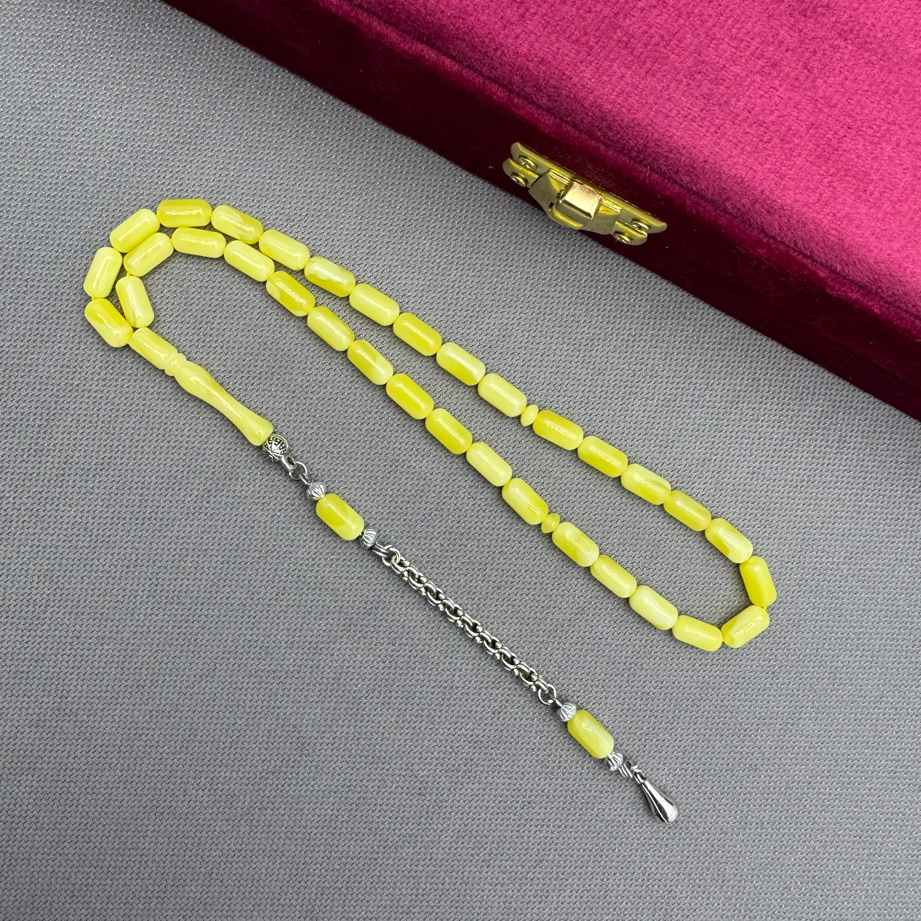 Özel Kesim 6.5x12mm Kapsül Model Hareli Kokulu Beyrut Damla Kehribar Tespih