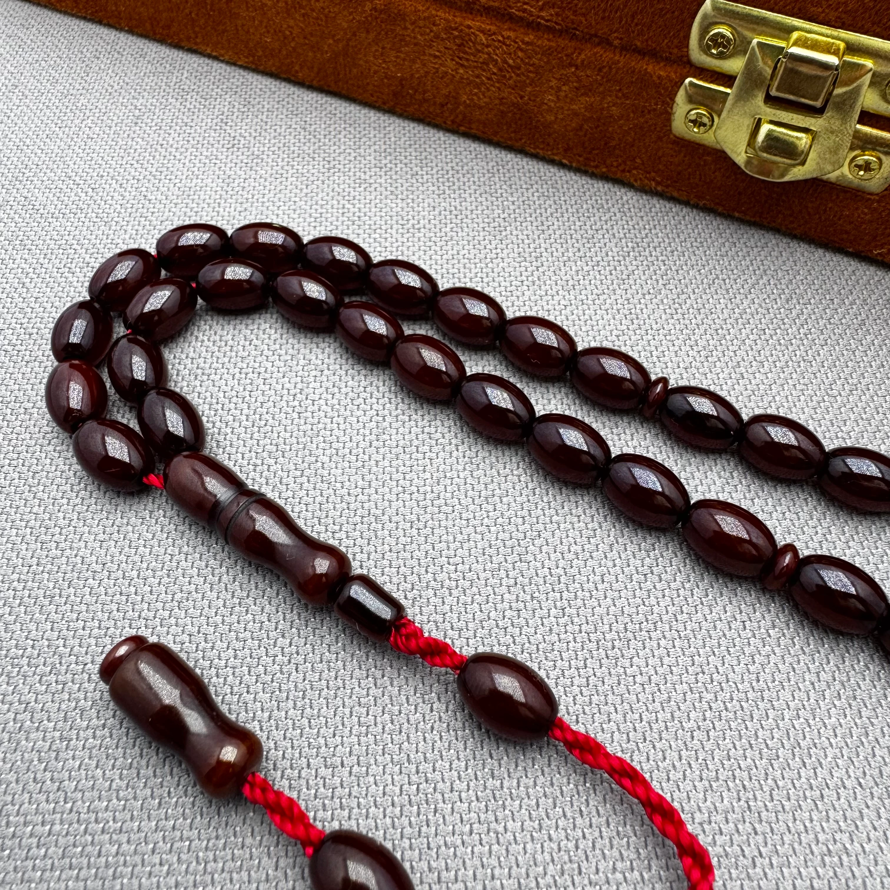 Buğulu Hamur Özel Döküm Vişne Kahve Alman Çubuk Malzeme Sıkma Kehribar Tespih