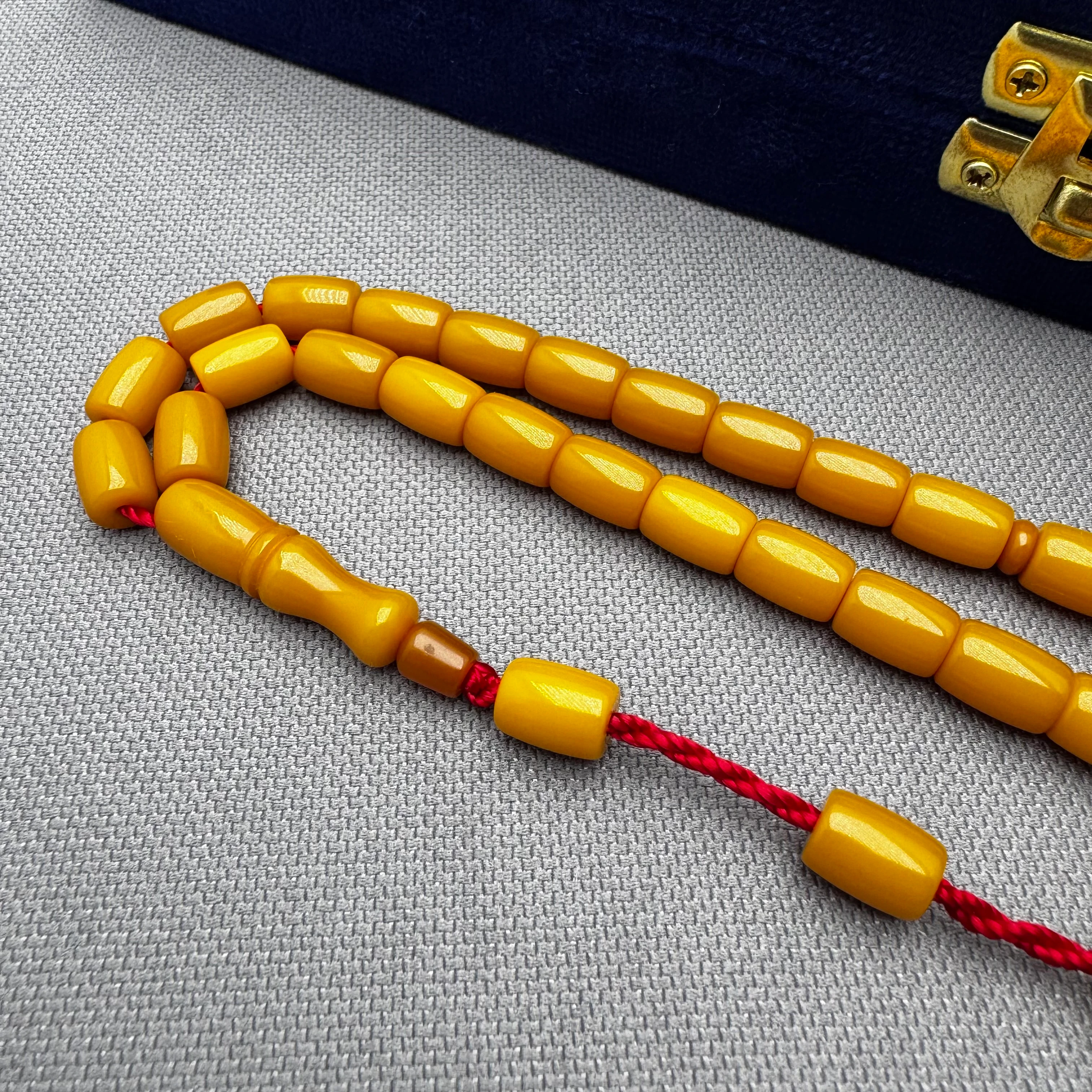 Sarı Kapsül Kesim Düz Çubuk Malzeme Renk Alan Sıkma Kehribar Tespih