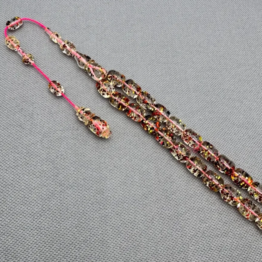 Usta İşçilikli Simli Sıkma Uçak Camı Tespih