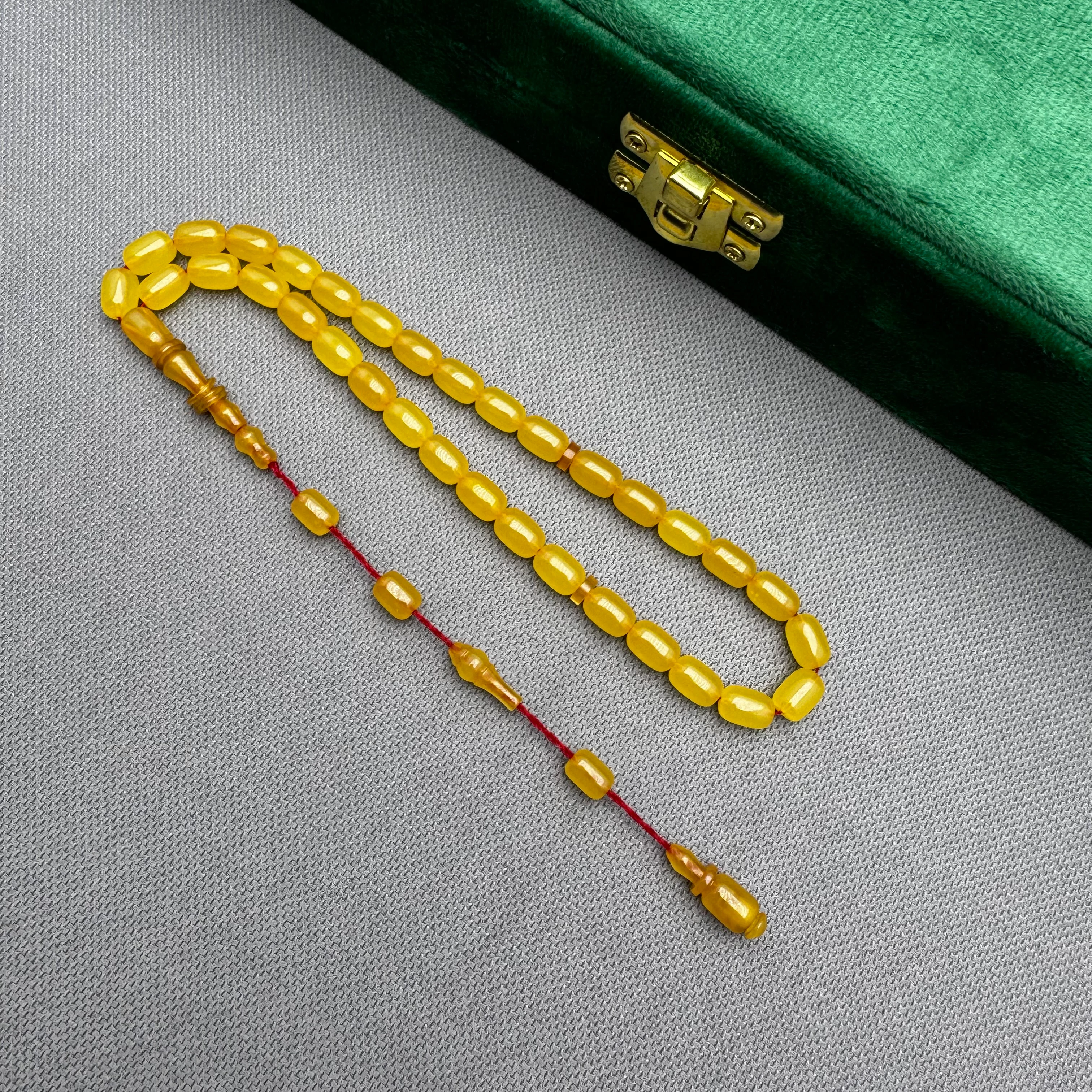 Salih ŞİRİN Usta İşçilikli Bilek Boy Halkalı İmame Buğulu Hamur Alman Sıkma Kehribar Tespih