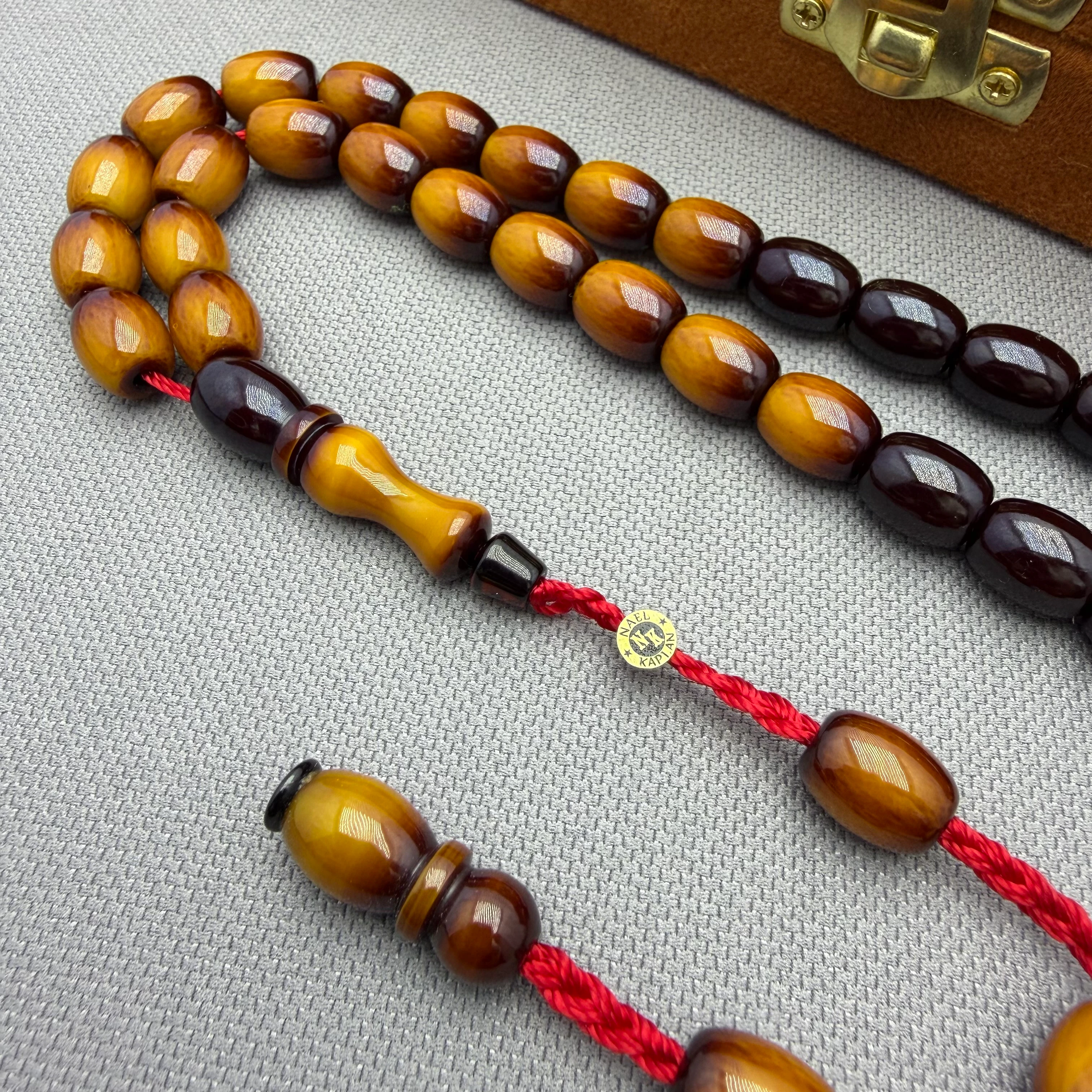 Nael KAPLAN Usta İşçilikli Havşa Delim Sürmeli Model Harika Çekim Kondisyonu Sıkma Kehribar Tespih