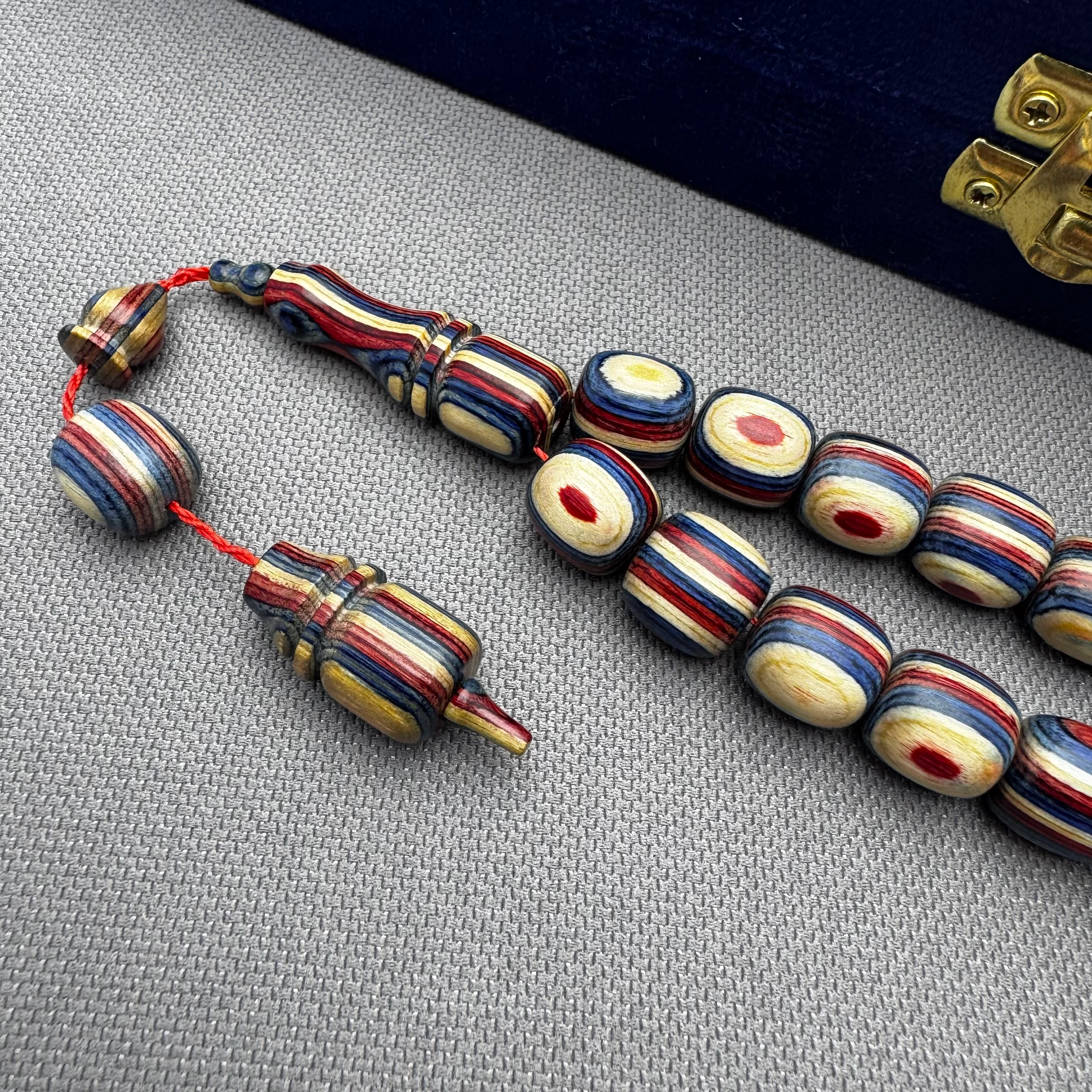 Salih ŞİRİN Usta İşçilikli Krem Bordo Mavi Harika Çekim Sesine Sahip Kafur Ağacı Efe Maskot Tespih