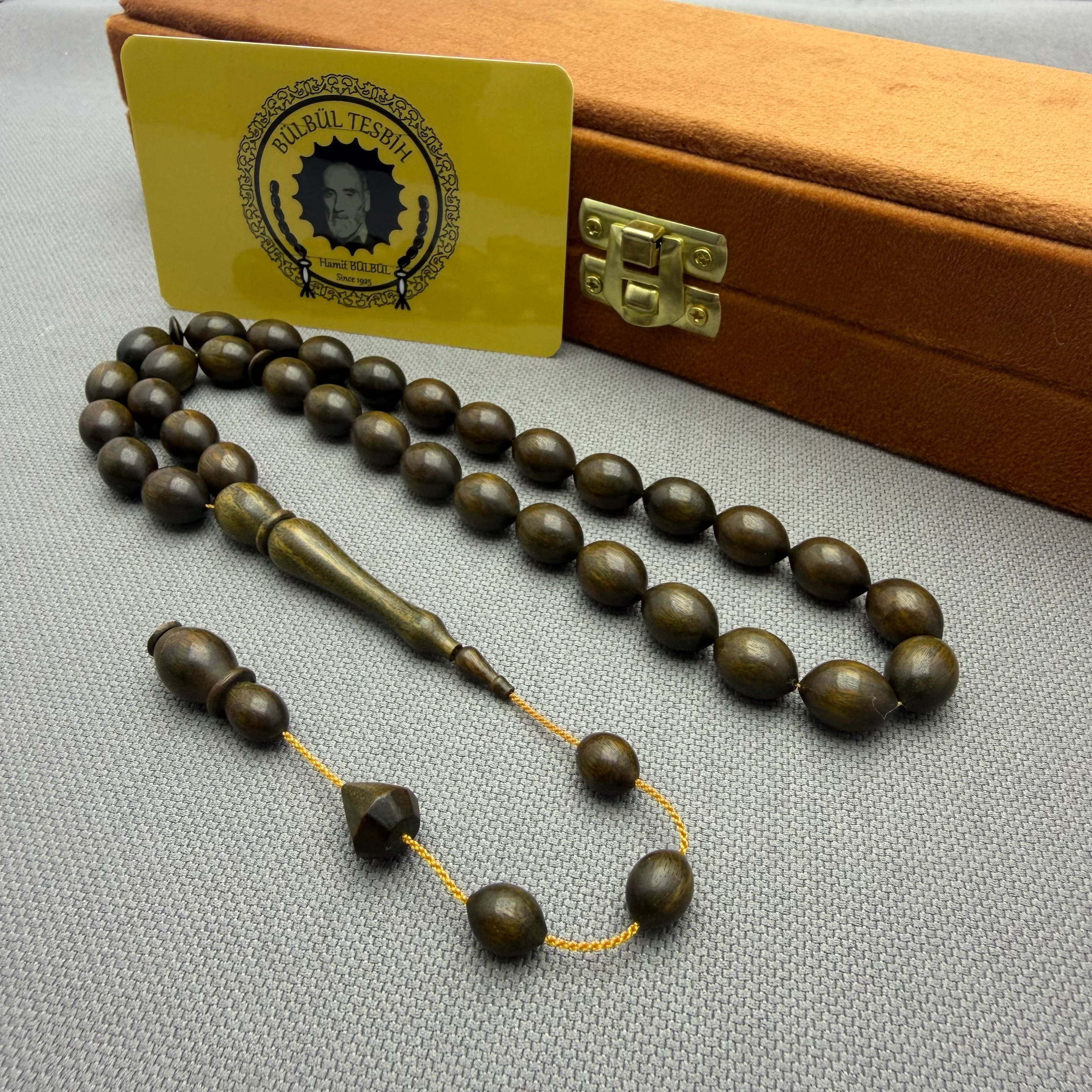 Cem BÜLBÜL Usta Özel İşçilikli Pırlanta İmzalı Pelesenk Ağacı Tespih