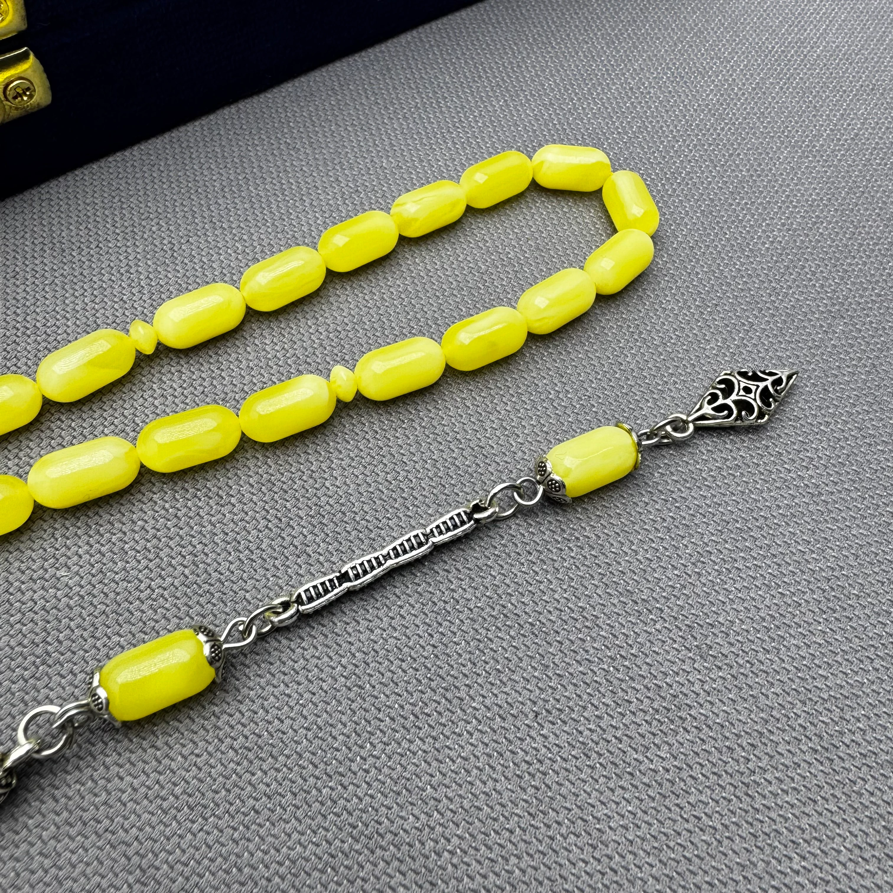 Özel Kesim 6.5x12mm Kapsül Model Hareli Kokulu Beyrut Damla Kehribar Tespih