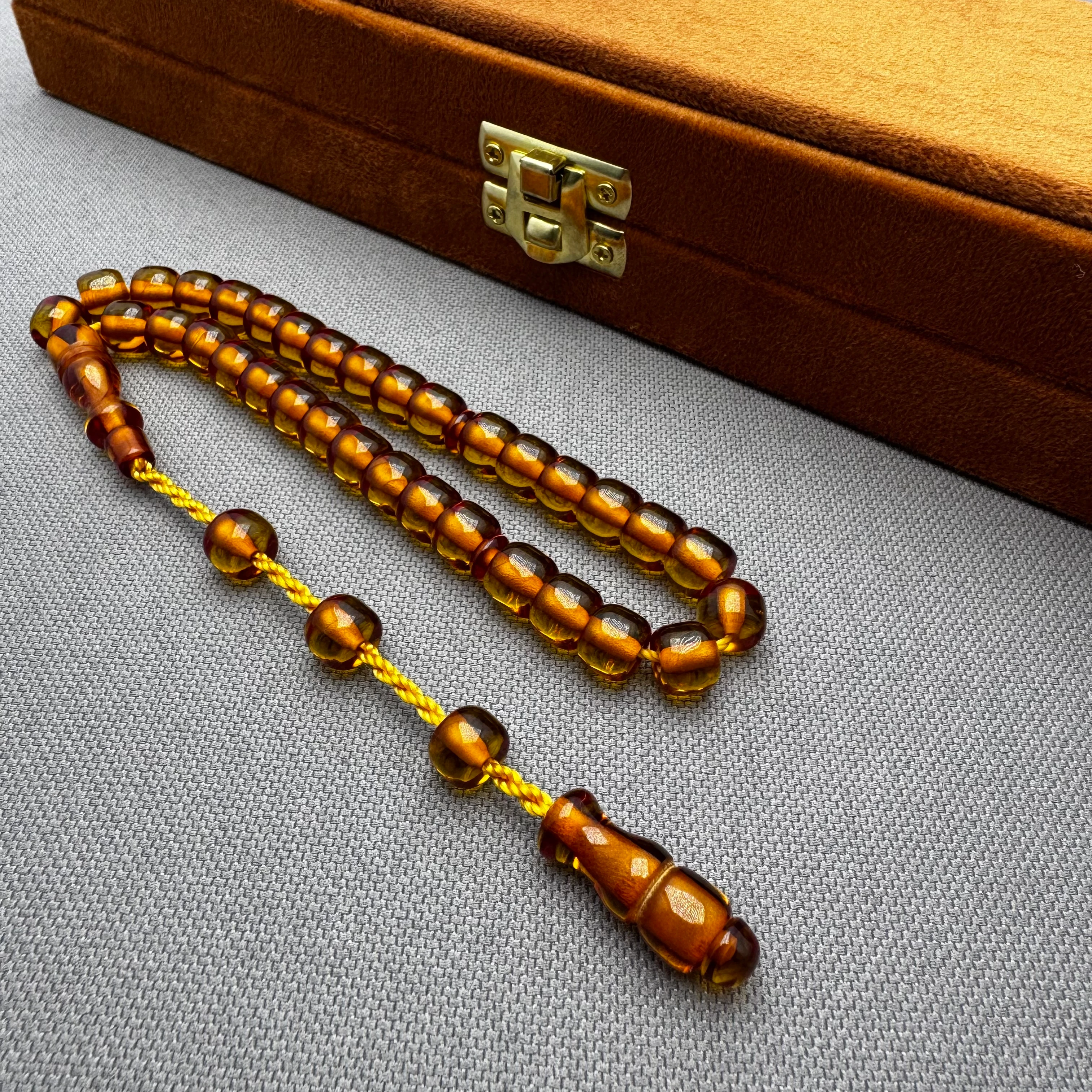 Mısır Tanesi Habbe Kesim Bilek Boy Ateş Kehribar Tespih