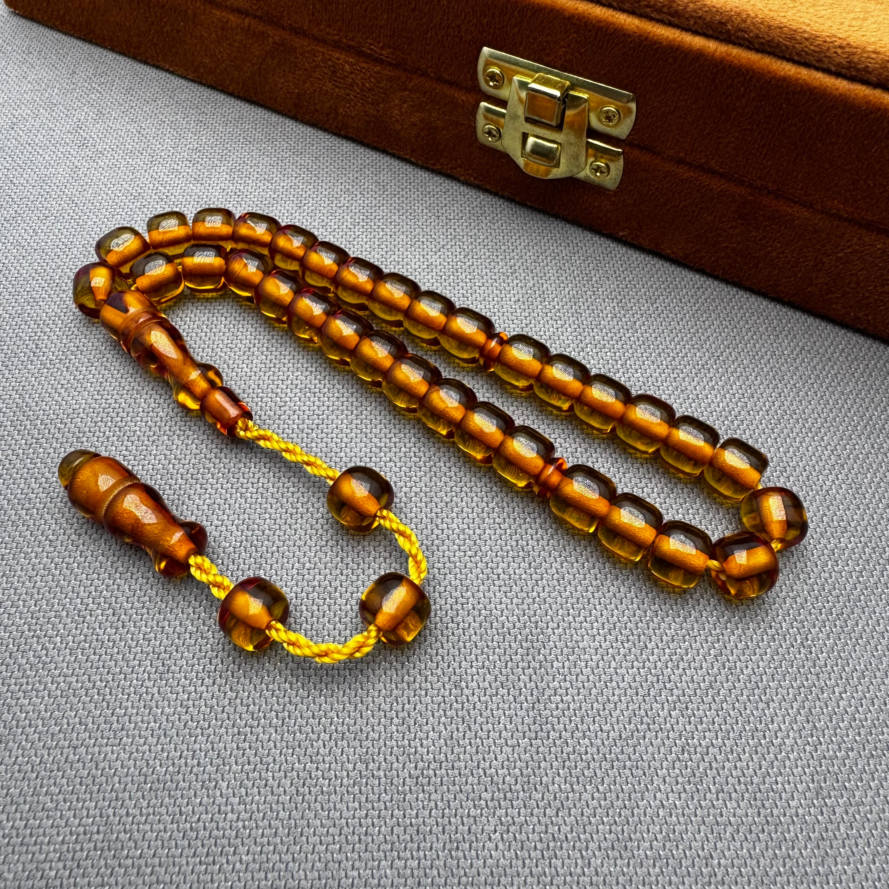 Mısır Tanesi Habbe Kesim Bilek Boy Ateş Kehribar Tespih