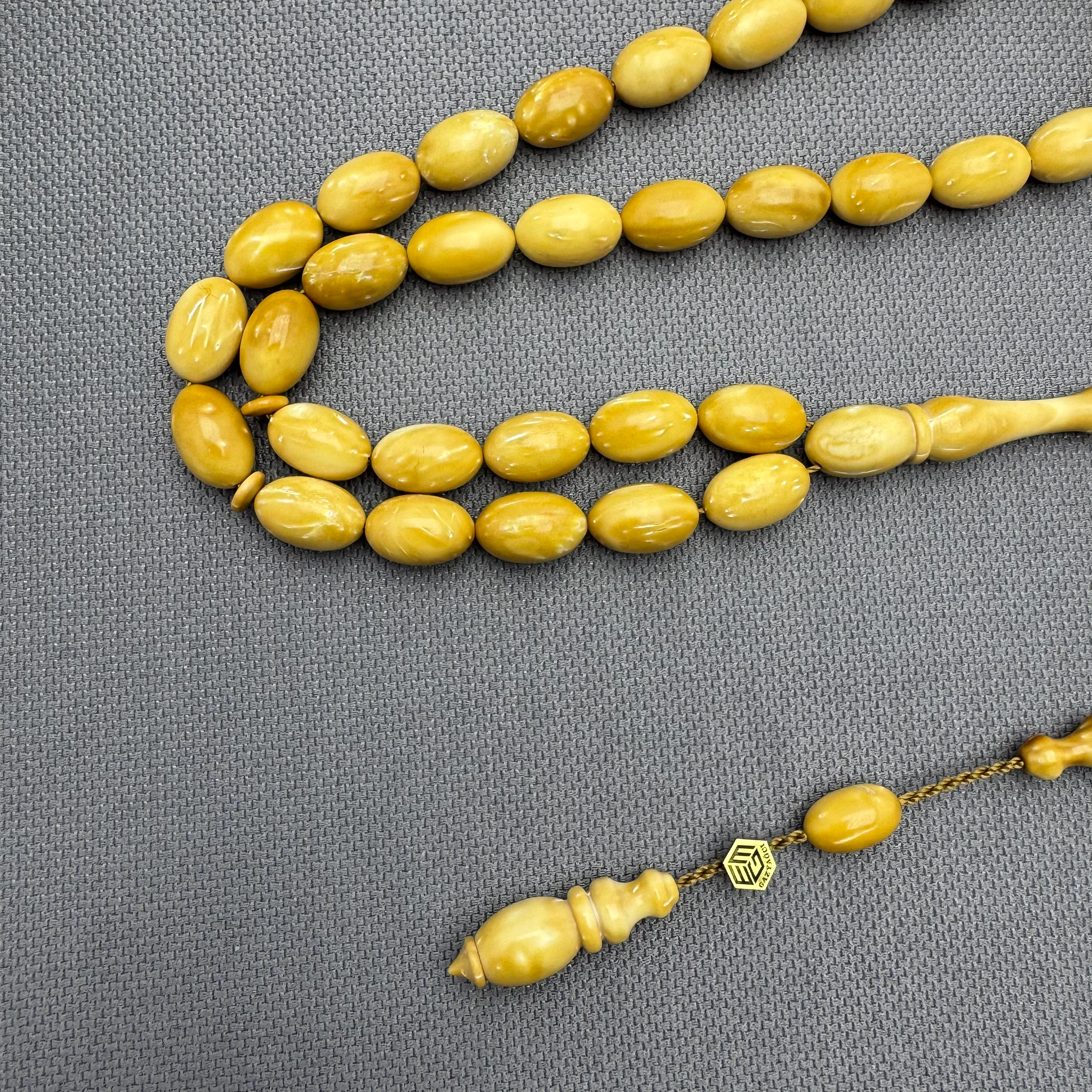 MUHAMMET GAZYAĞCI Usta İşçilikli Beyzi Kesim Saray Kukası Tespih