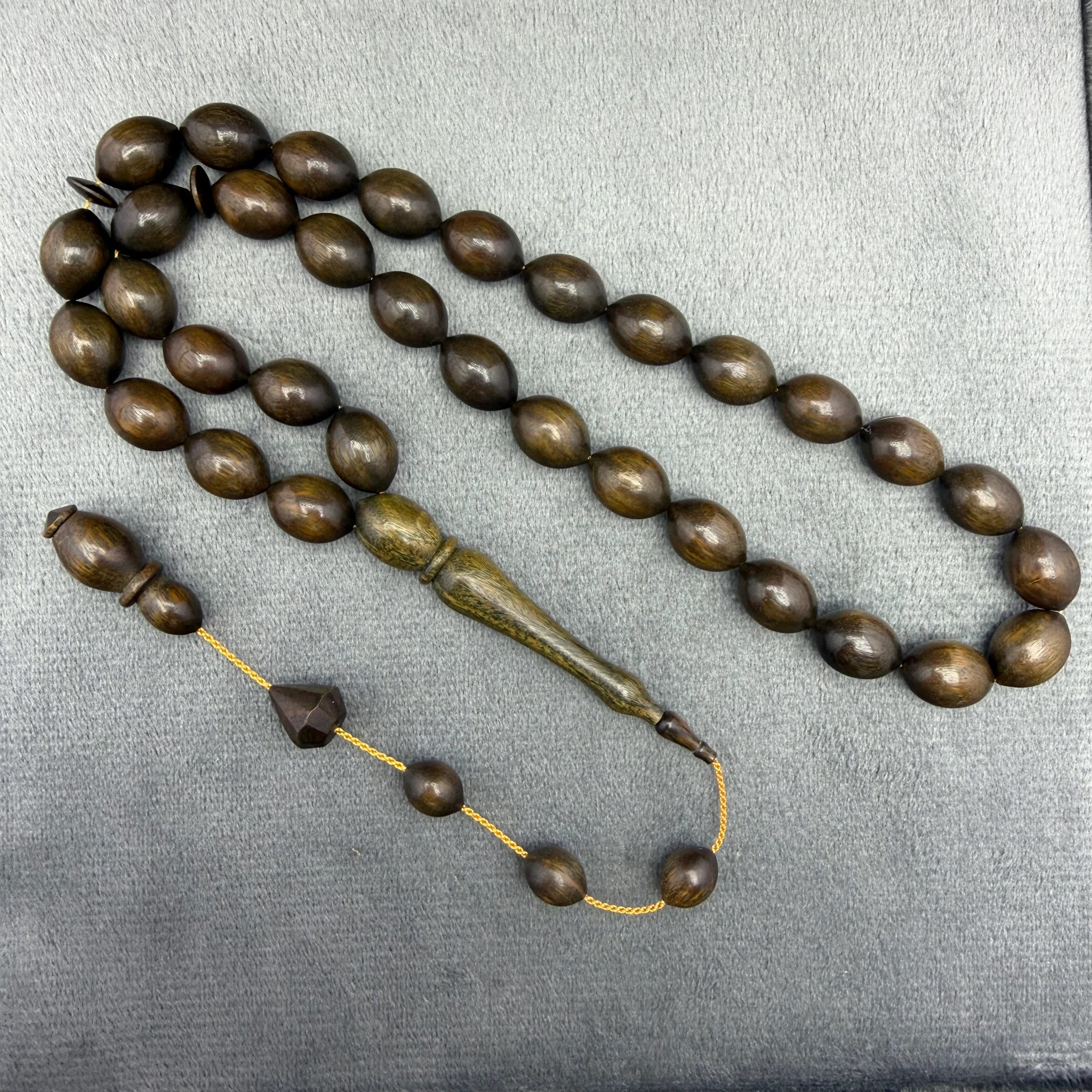 Cem BÜLBÜL Usta Özel İşçilikli Pırlanta İmzalı Pelesenk Ağacı Tespih