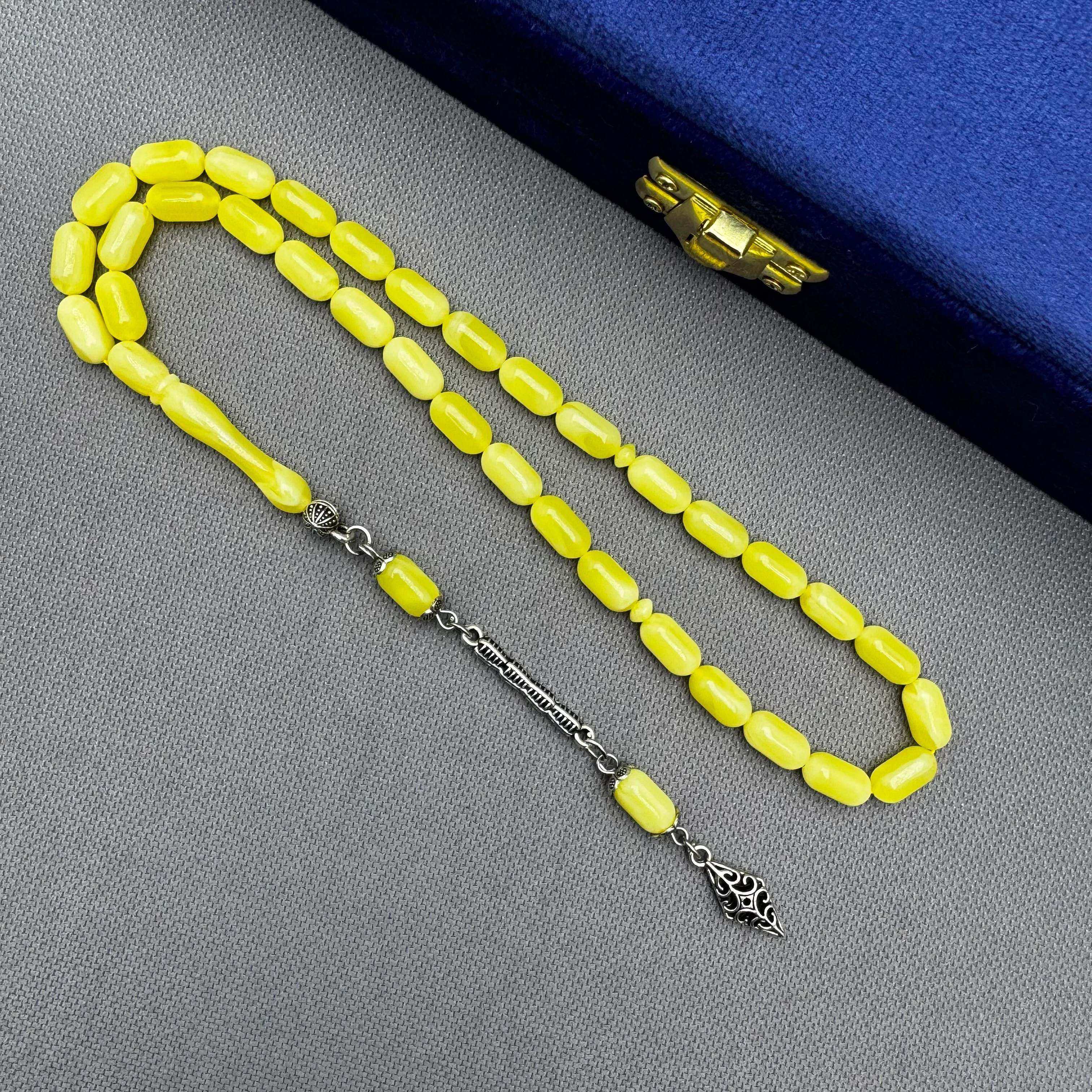 Özel Kesim 6.5x12mm Kapsül Model Hareli Kokulu Beyrut Damla Kehribar Tespih