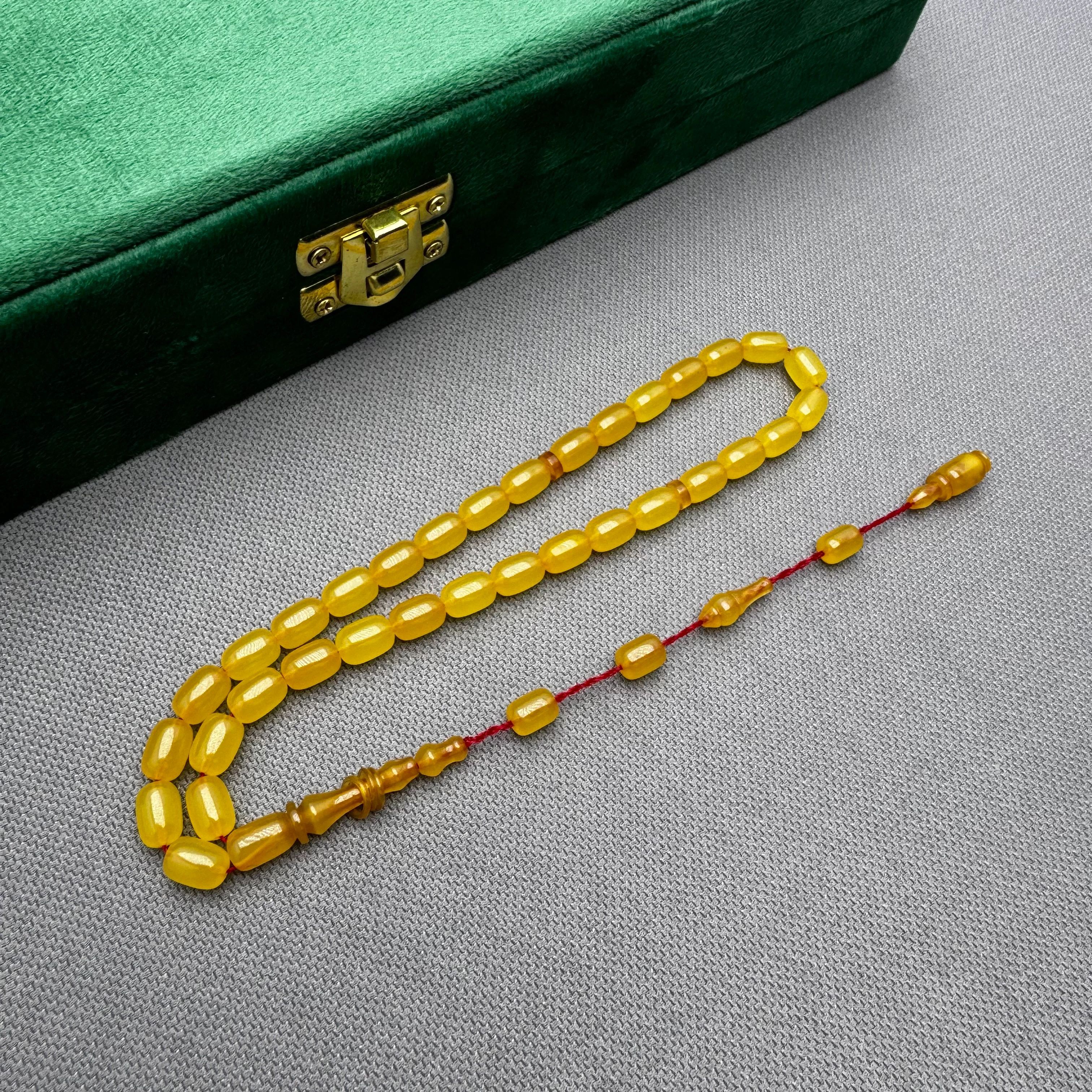 Salih ŞİRİN Usta İşçilikli Bilek Boy Halkalı İmame Buğulu Hamur Alman Sıkma Kehribar Tespih