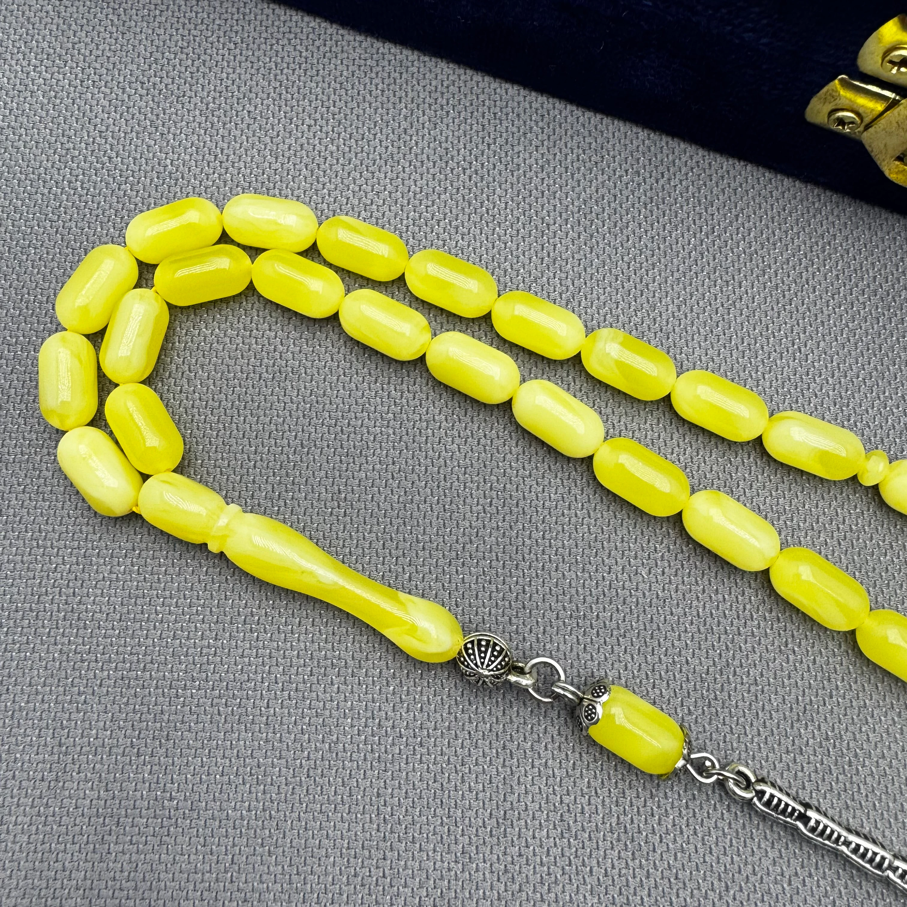 Özel Kesim 6.5x12mm Kapsül Model Hareli Kokulu Beyrut Damla Kehribar Tespih