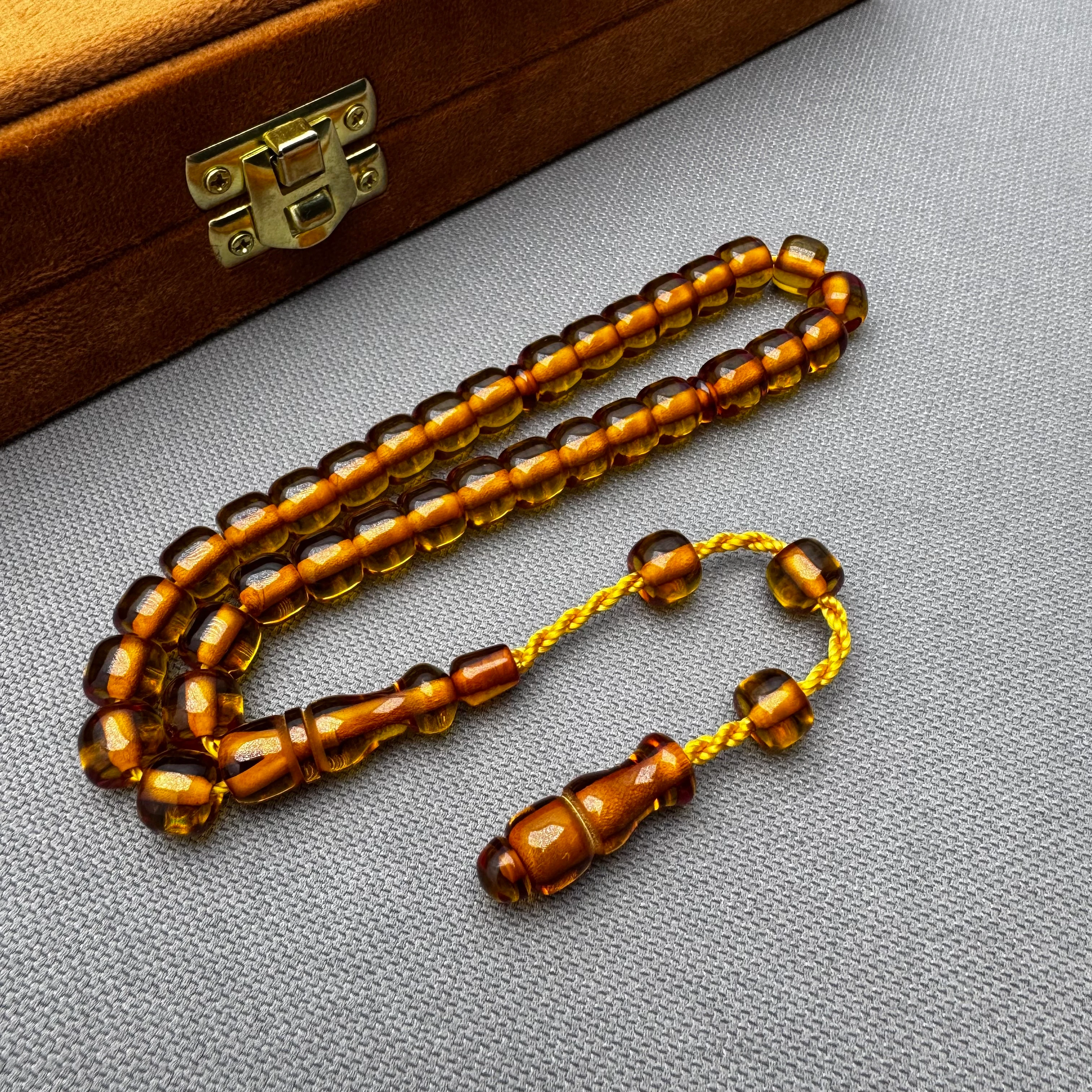 Mısır Tanesi Habbe Kesim Bilek Boy Ateş Kehribar Tespih