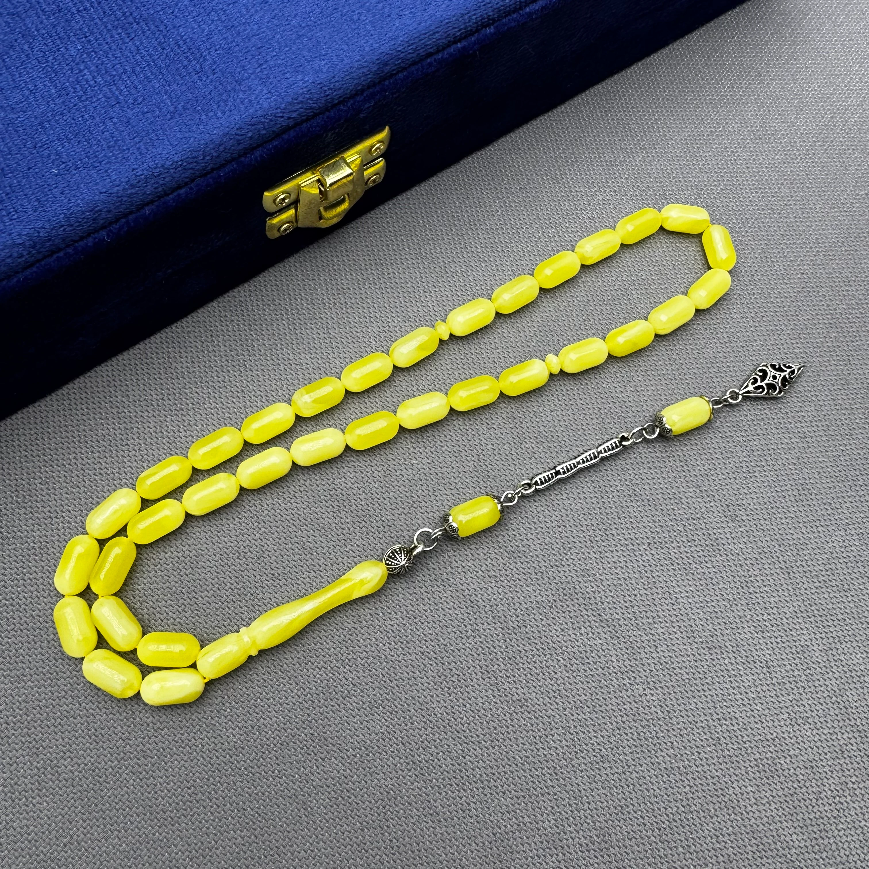 Özel Kesim 6.5x12mm Kapsül Model Hareli Kokulu Beyrut Damla Kehribar Tespih