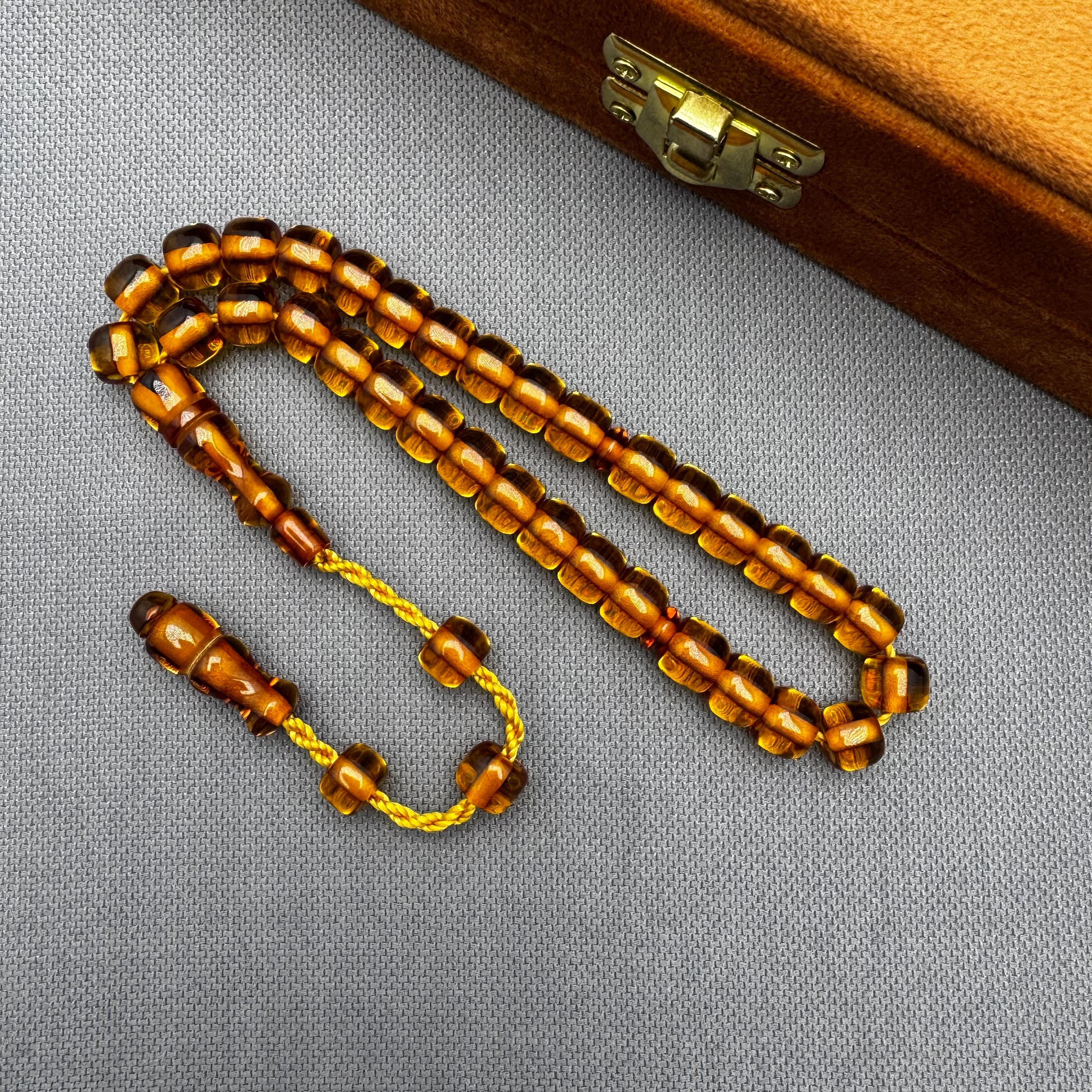 Mısır Tanesi Habbe Kesim Bilek Boy Ateş Kehribar Tespih