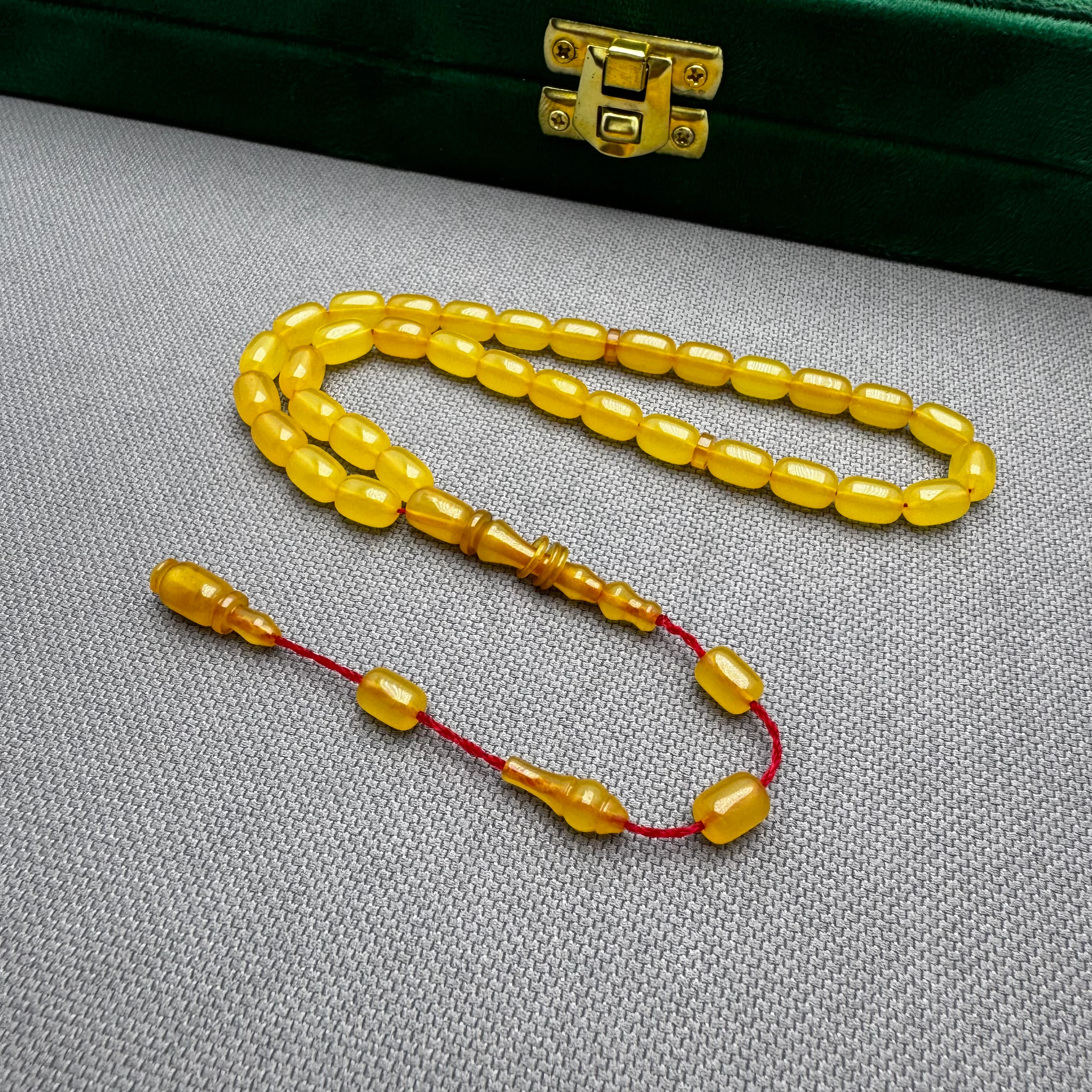 Salih ŞİRİN Usta İşçilikli Bilek Boy Halkalı İmame Buğulu Hamur Alman Sıkma Kehribar Tespih