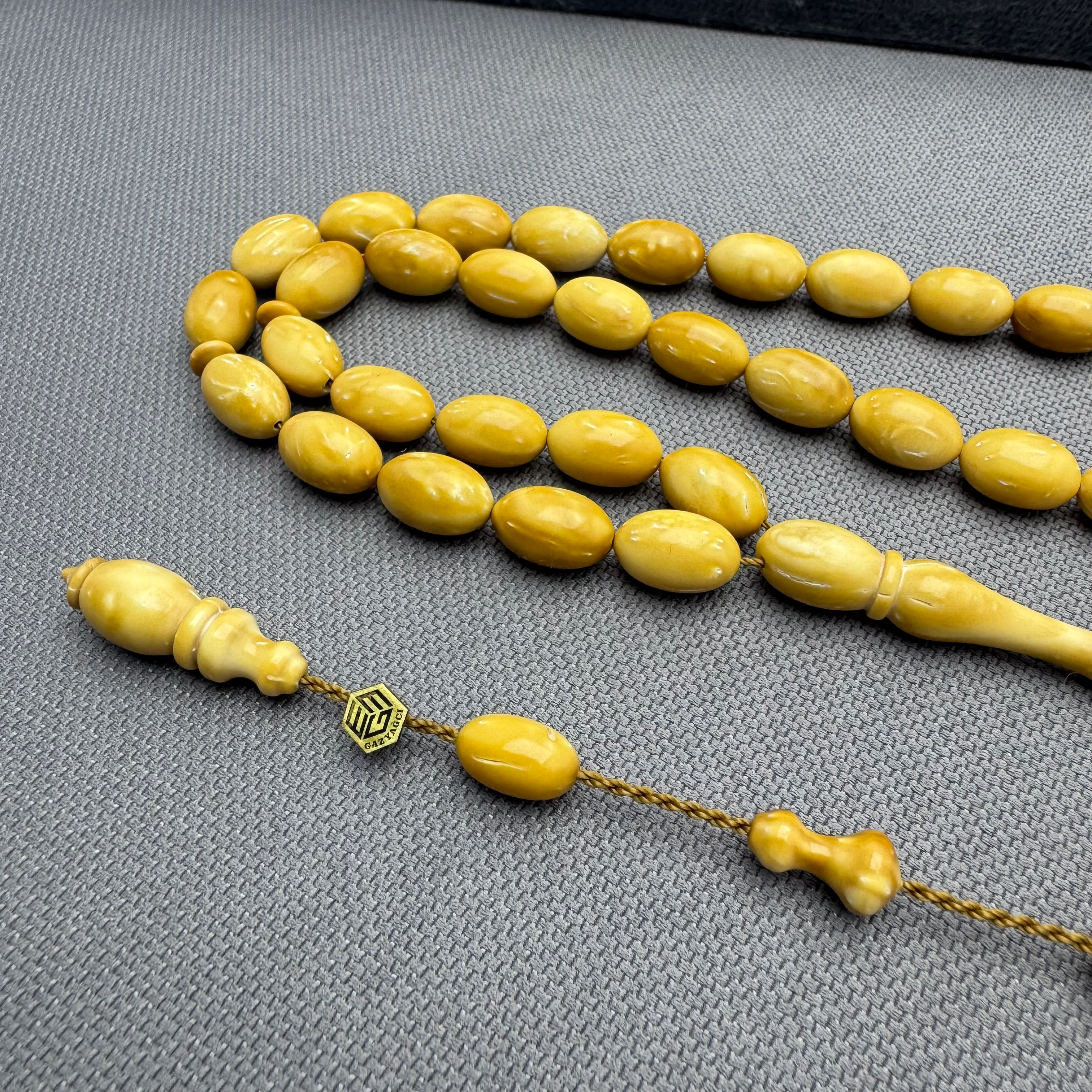 MUHAMMET GAZYAĞCI Usta İşçilikli Beyzi Kesim Saray Kukası Tespih