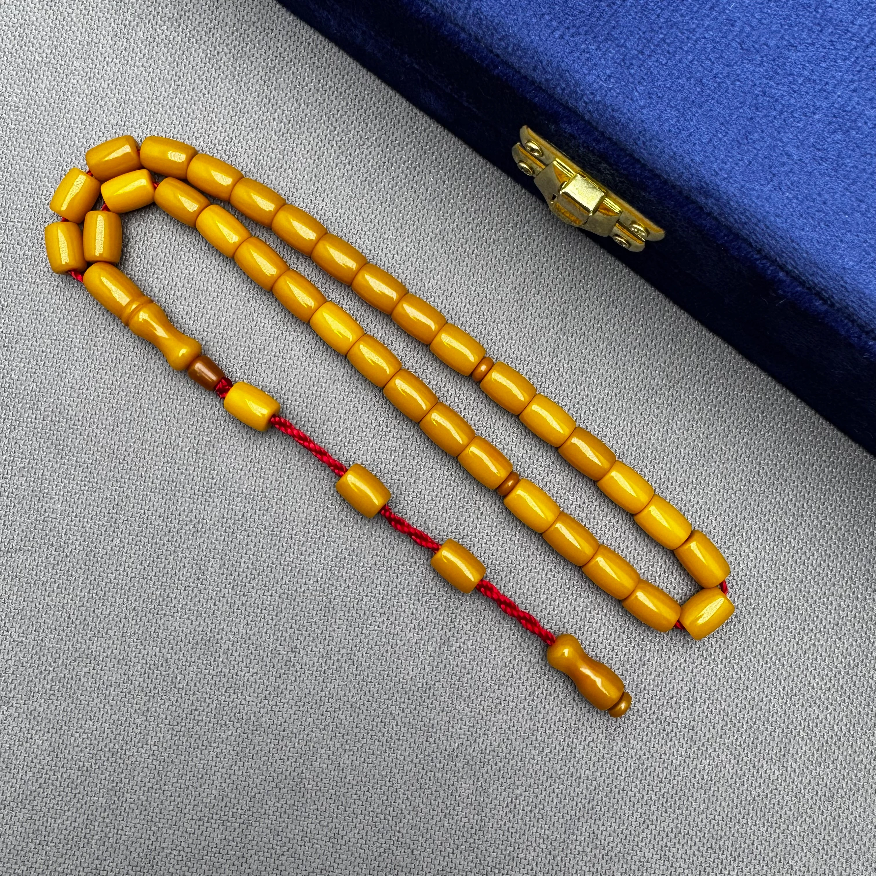 Sarı Kapsül Kesim Düz Çubuk Malzeme Renk Alan Sıkma Kehribar Tespih