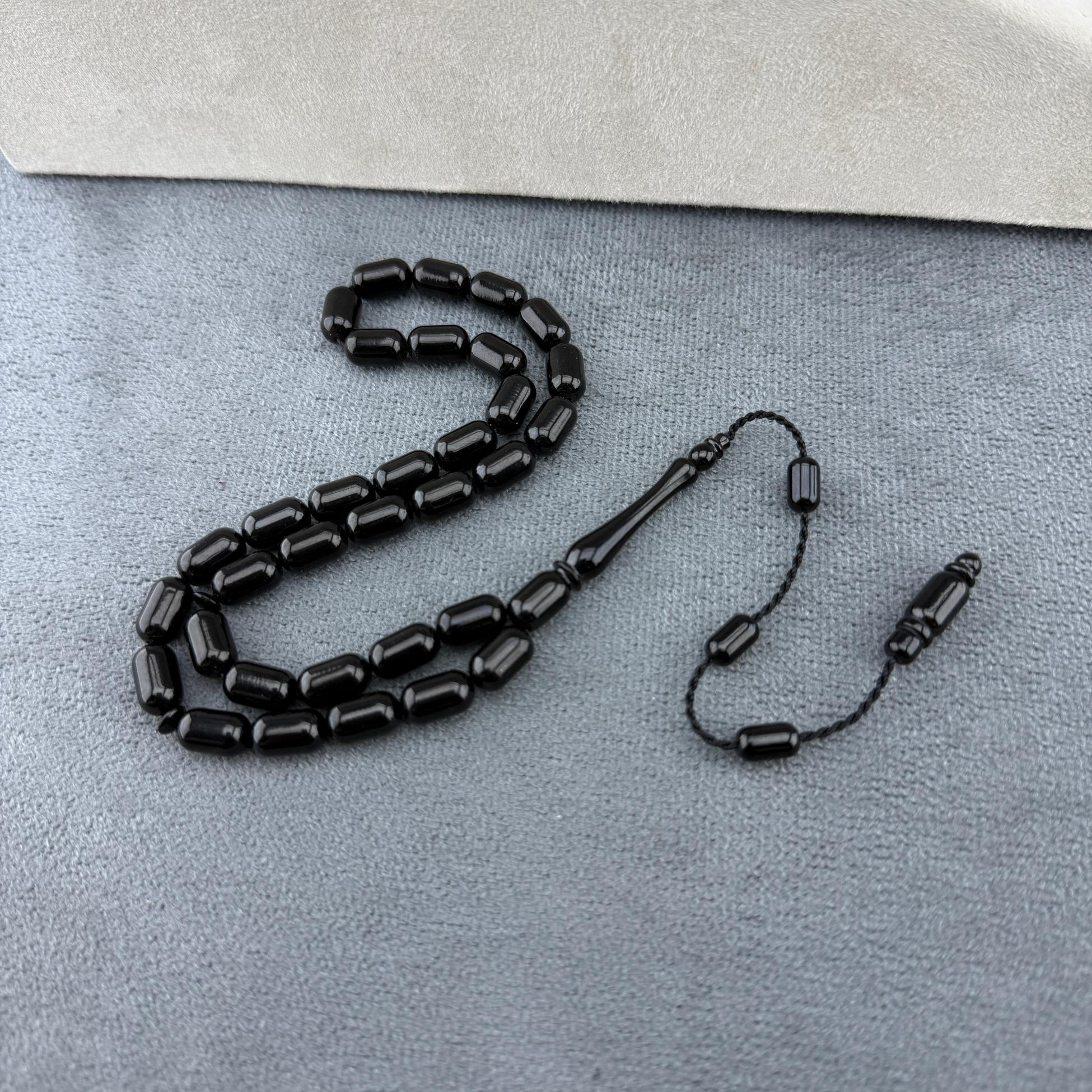 Usta İşçilikli Kapsül Kesim Has Erzurum Orjinal Oltu Taşı Tespih