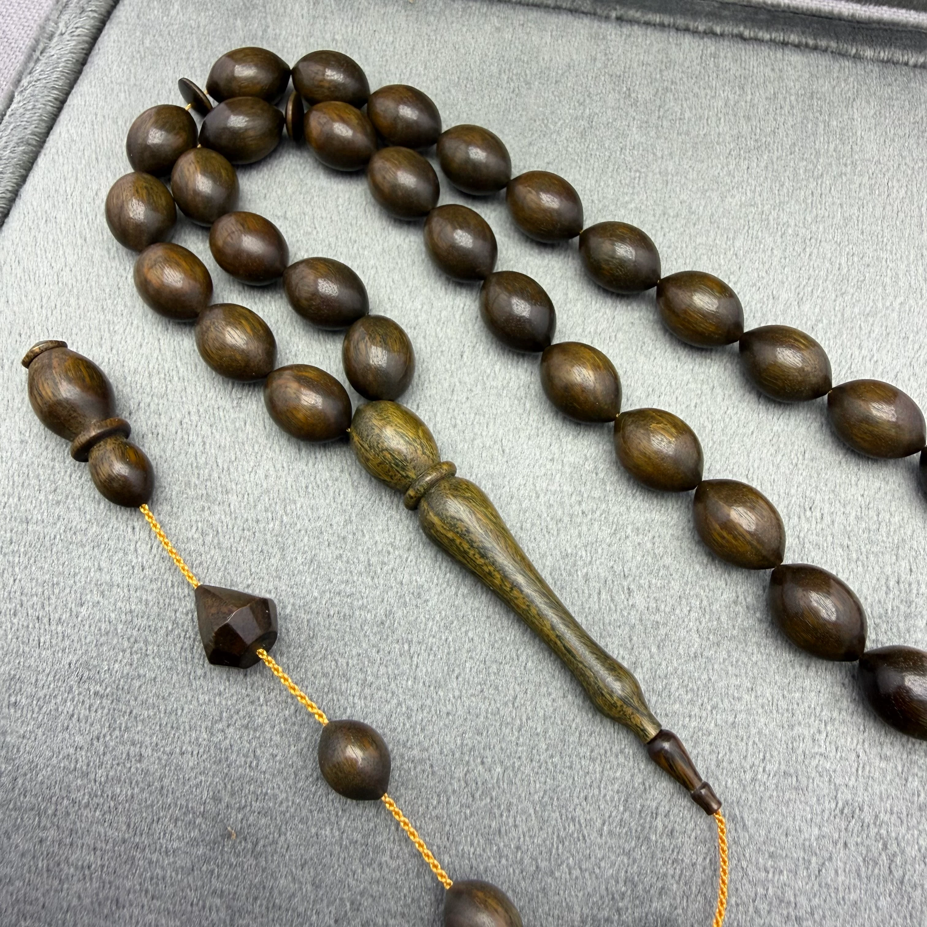 Cem BÜLBÜL Usta Özel İşçilikli Pırlanta İmzalı Pelesenk Ağacı Tespih