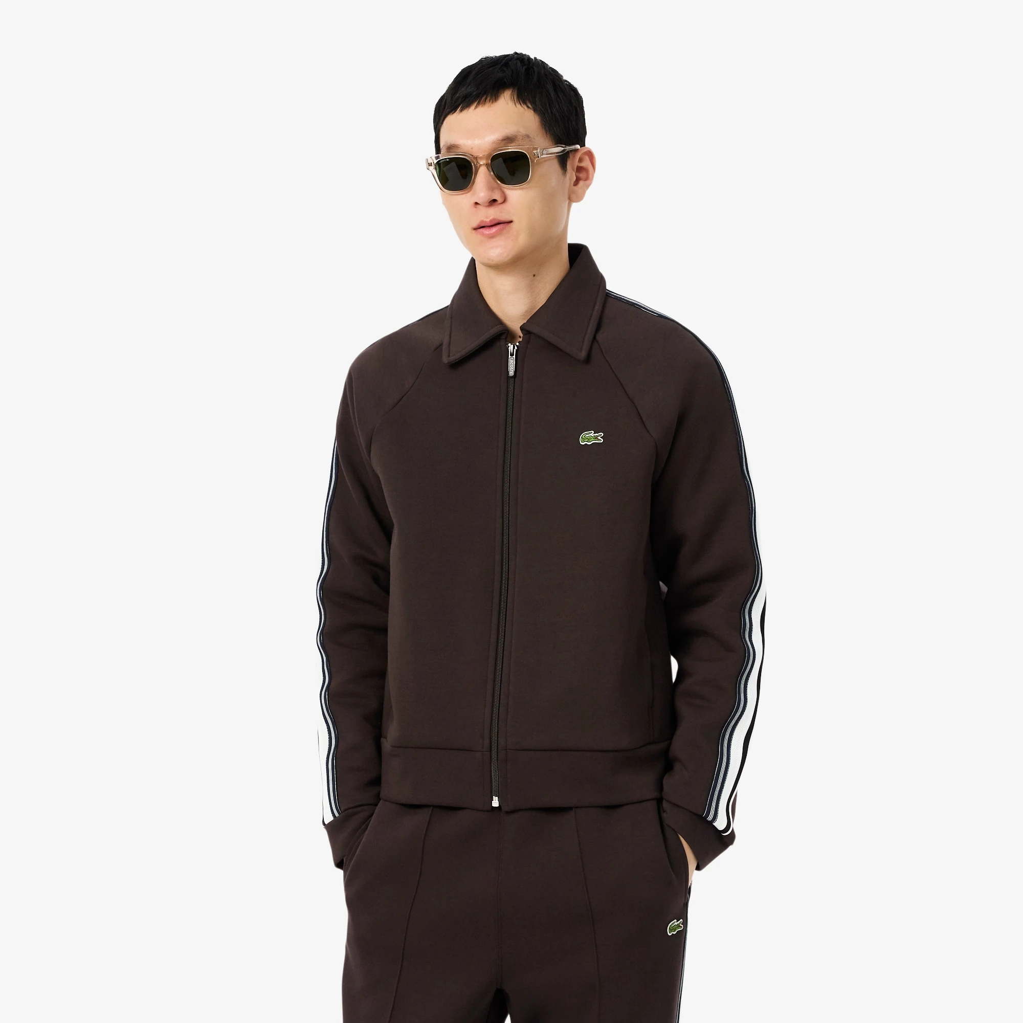 Regular Fit Full-Zip Sweatshirt - Kahverengi