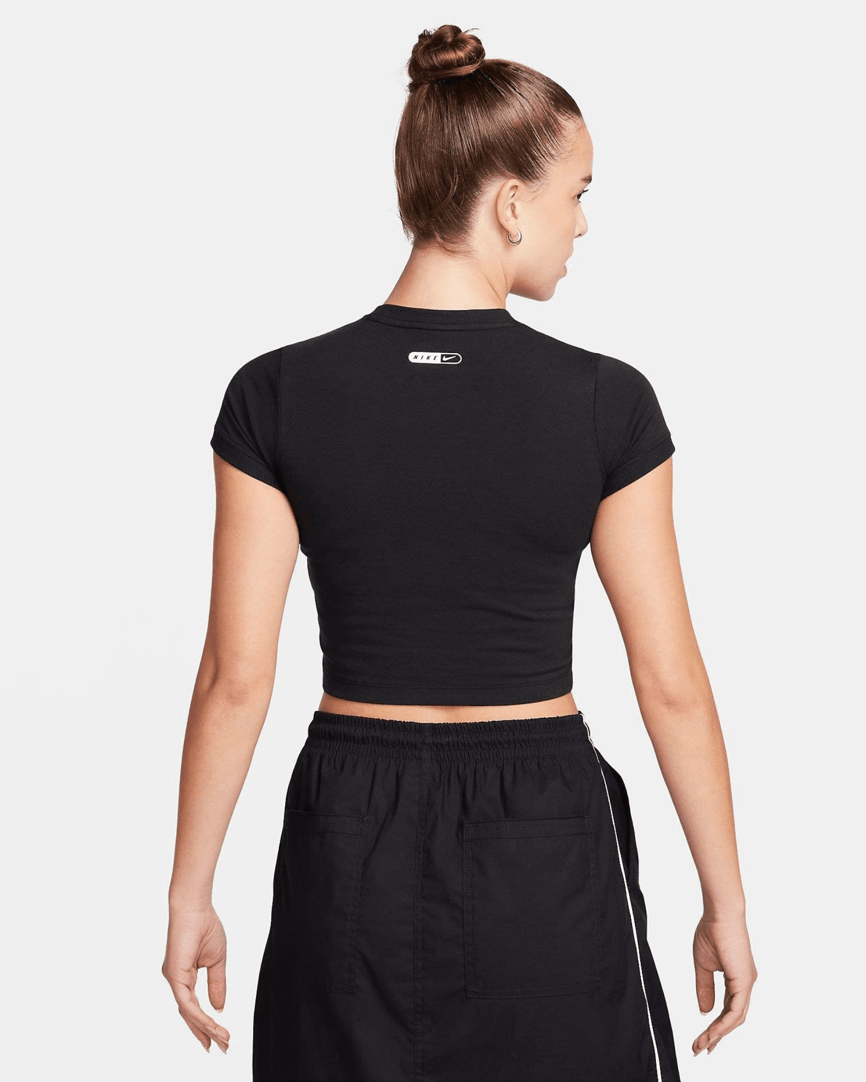 Swoosh Graphic Cropped T-Shirt