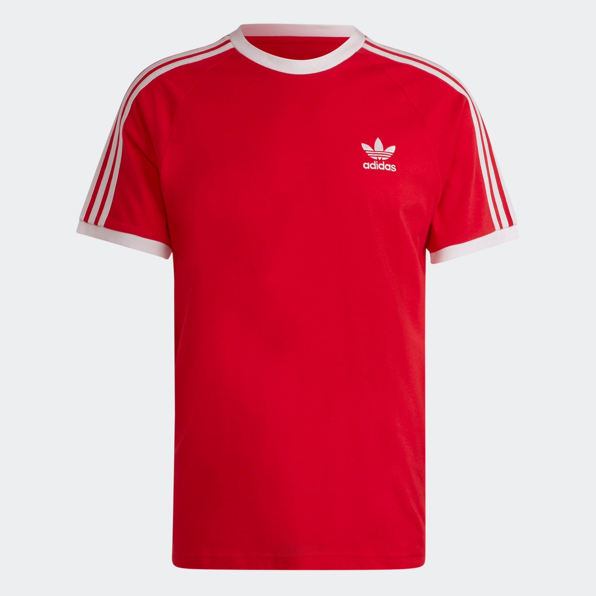 Adicolor Classics 3-Stripes Tişört - Kırmızı