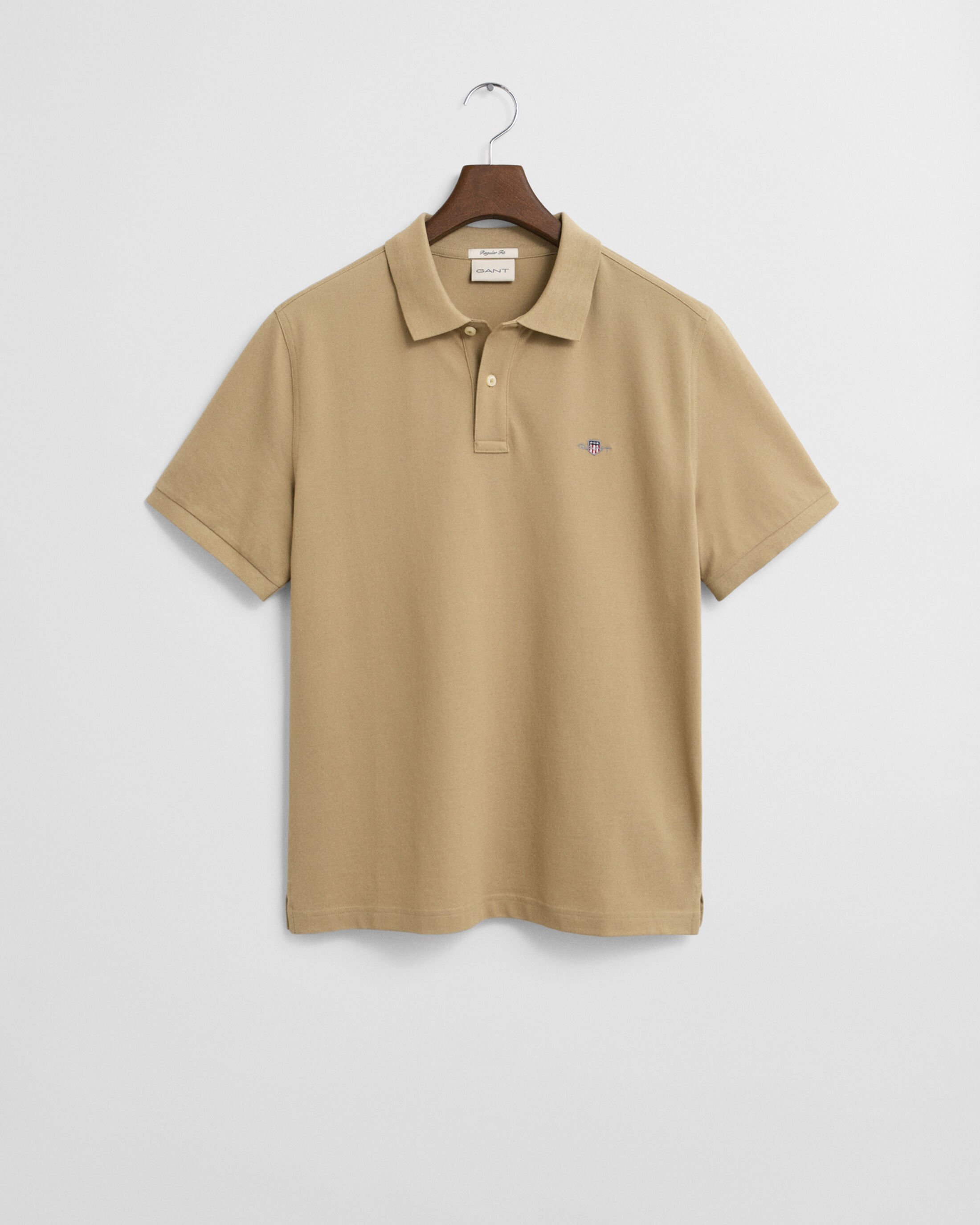 Shield Piqué Polo Tişört - Bej