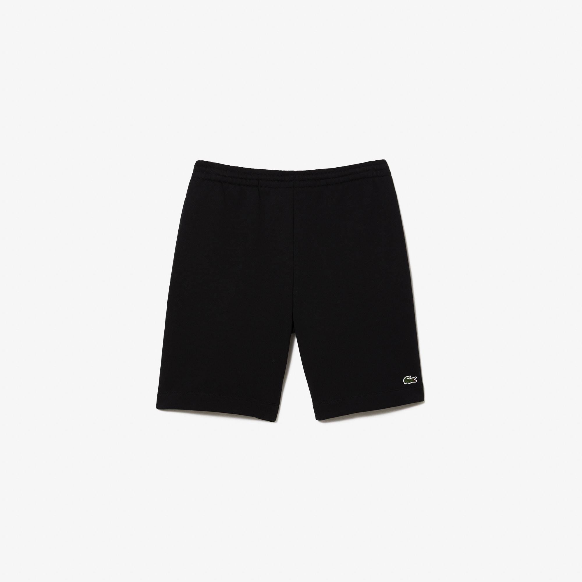 Organic Brushed Cotton Fleece Şort - Siyah