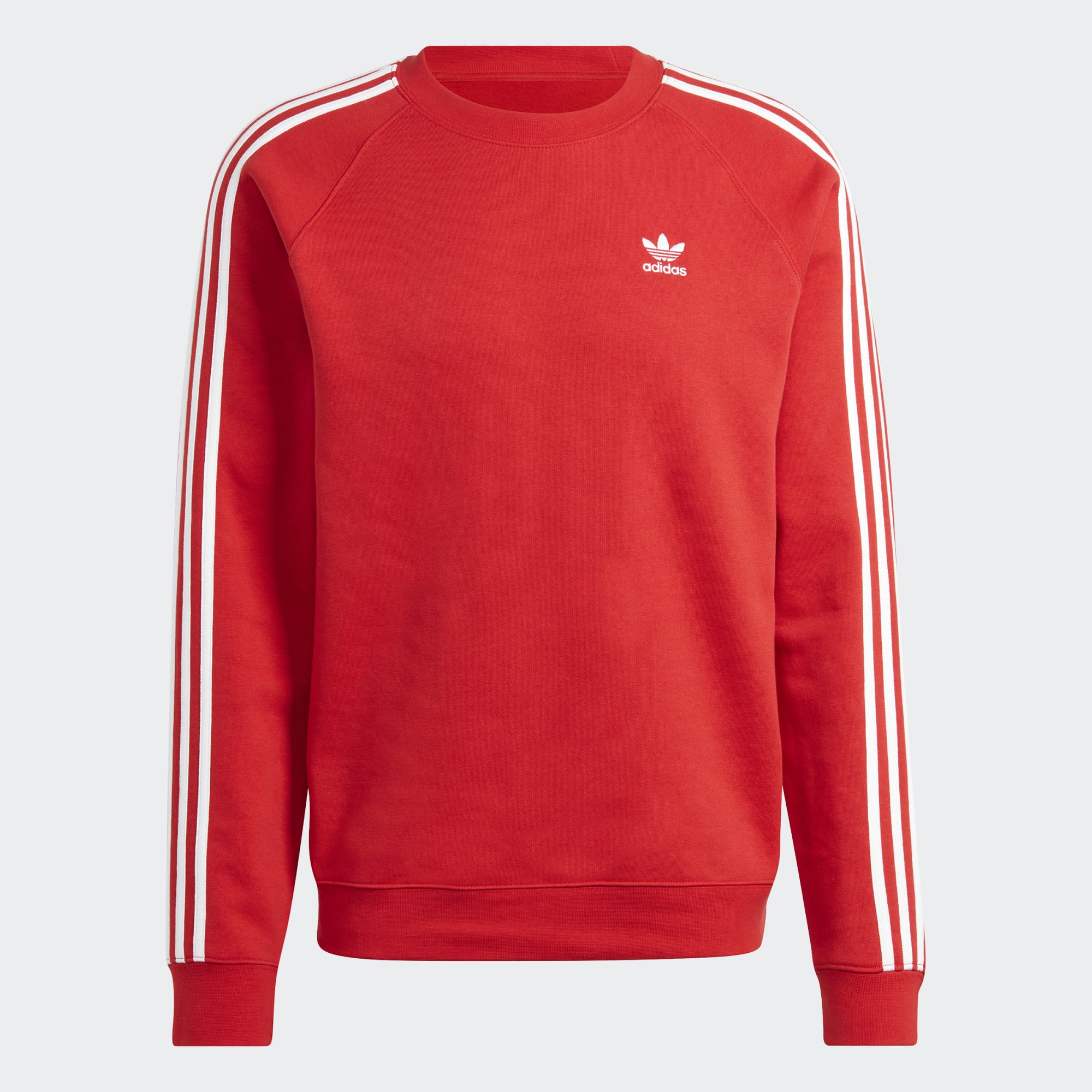 Adicolor Classics 3-Stripes Crew Sweatshirt - Kırmızı