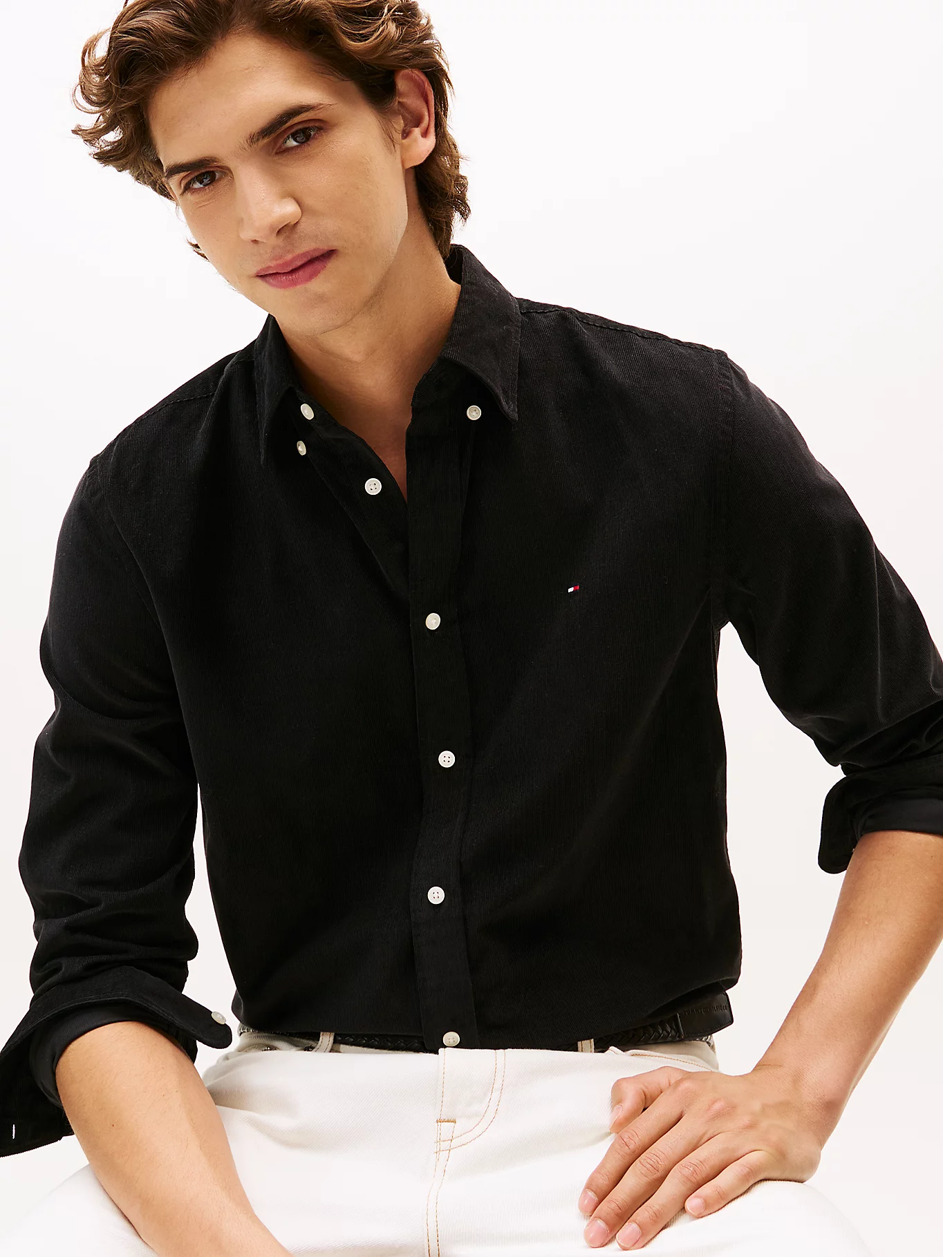 Flag Logo Kadife Gömlek