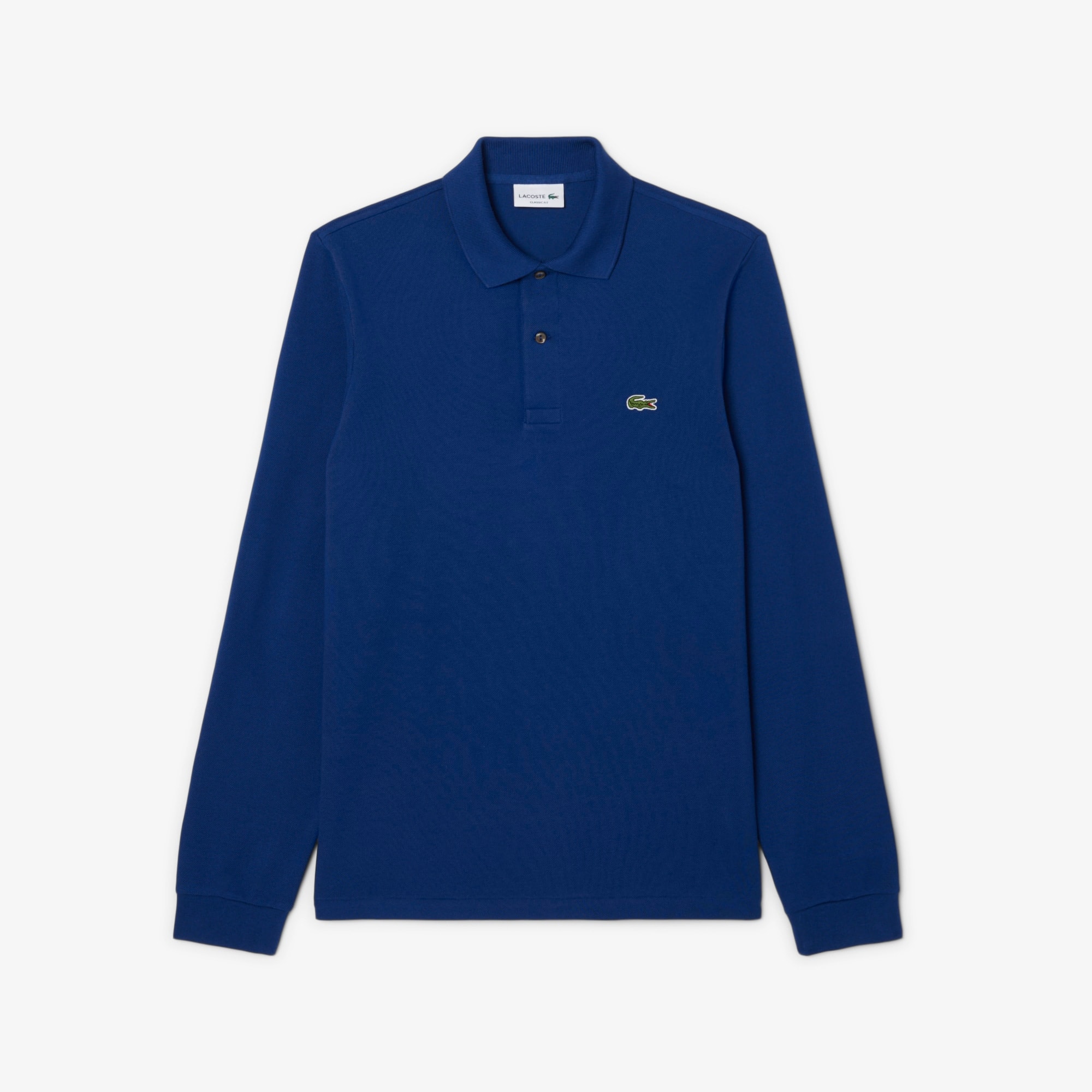 Classic Fit Uzun Kollu Polo Tişört - Mavi