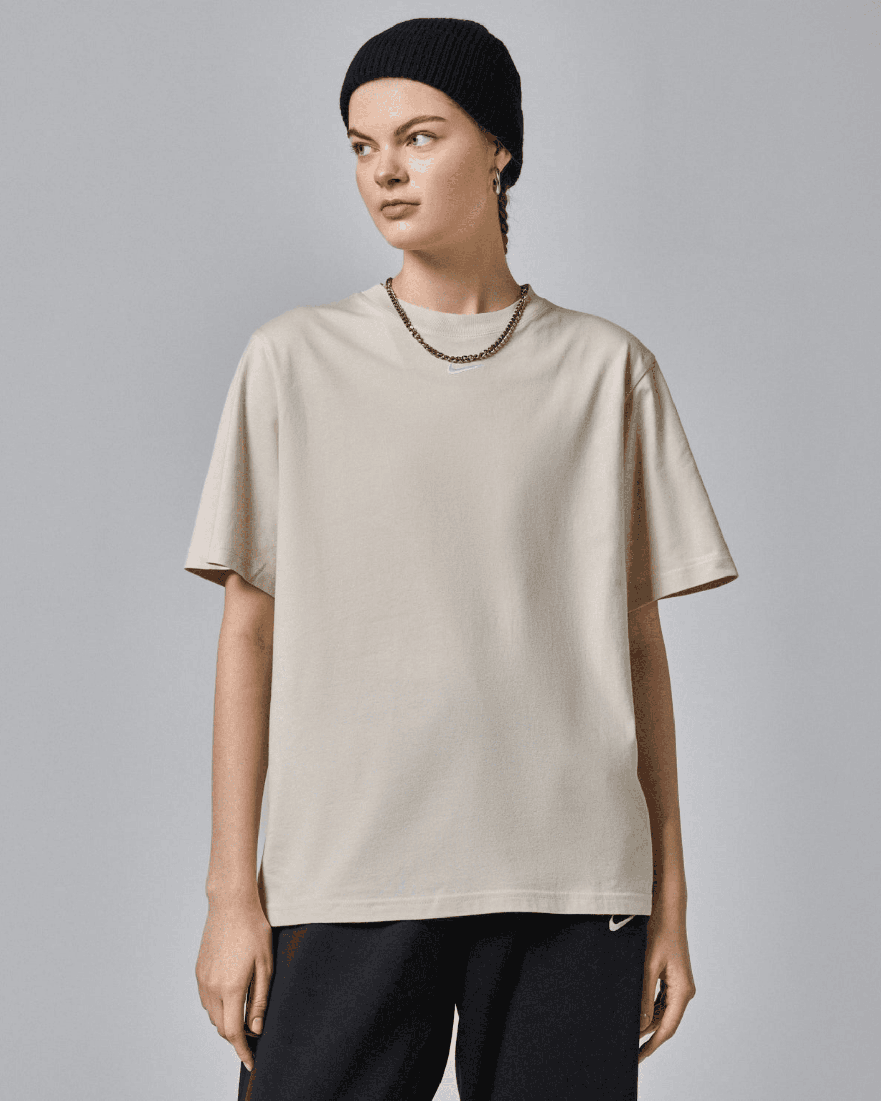 Essential Loose Fit T-Shirt - Bej