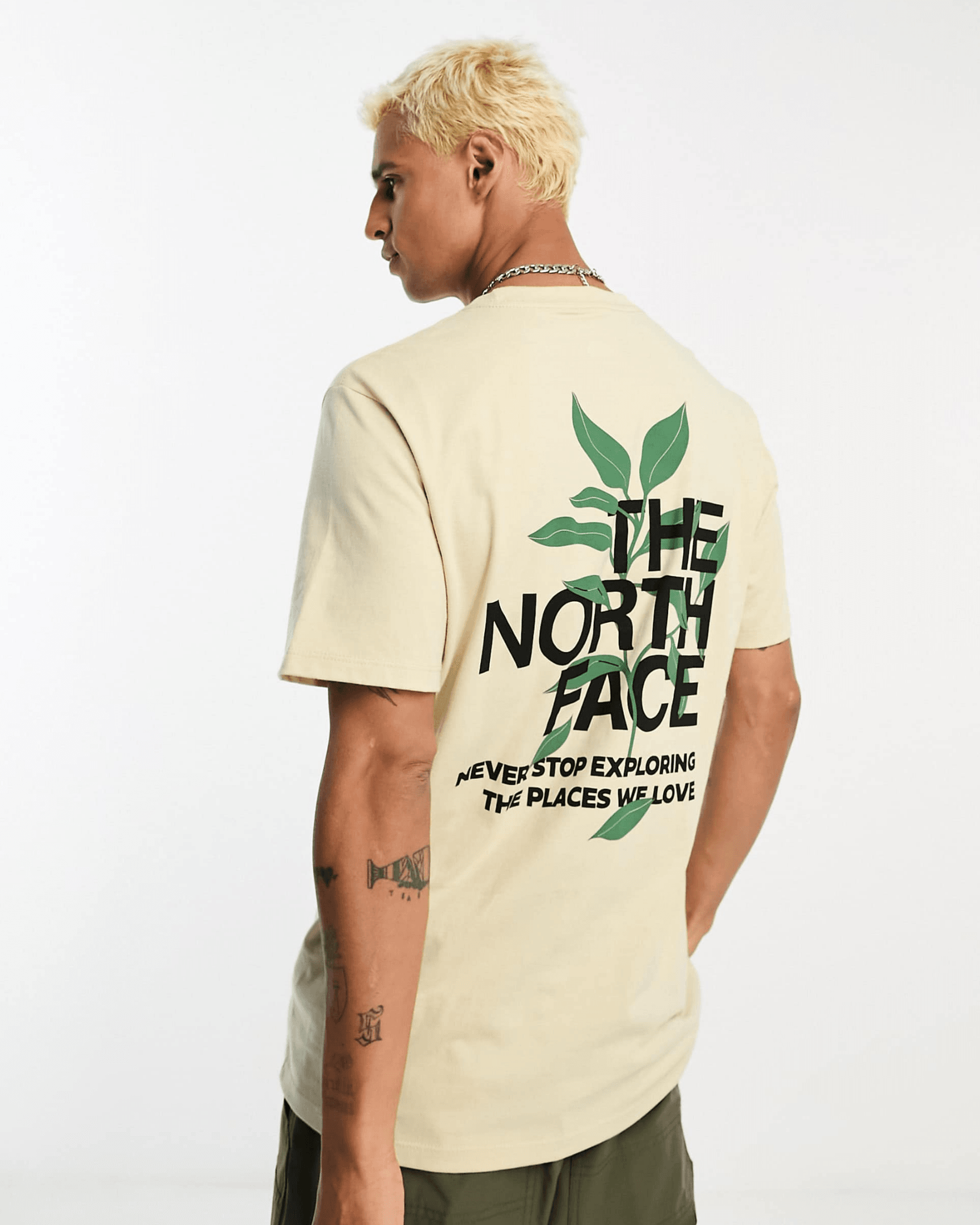 Leaves Graphic T-Shirt - Bej