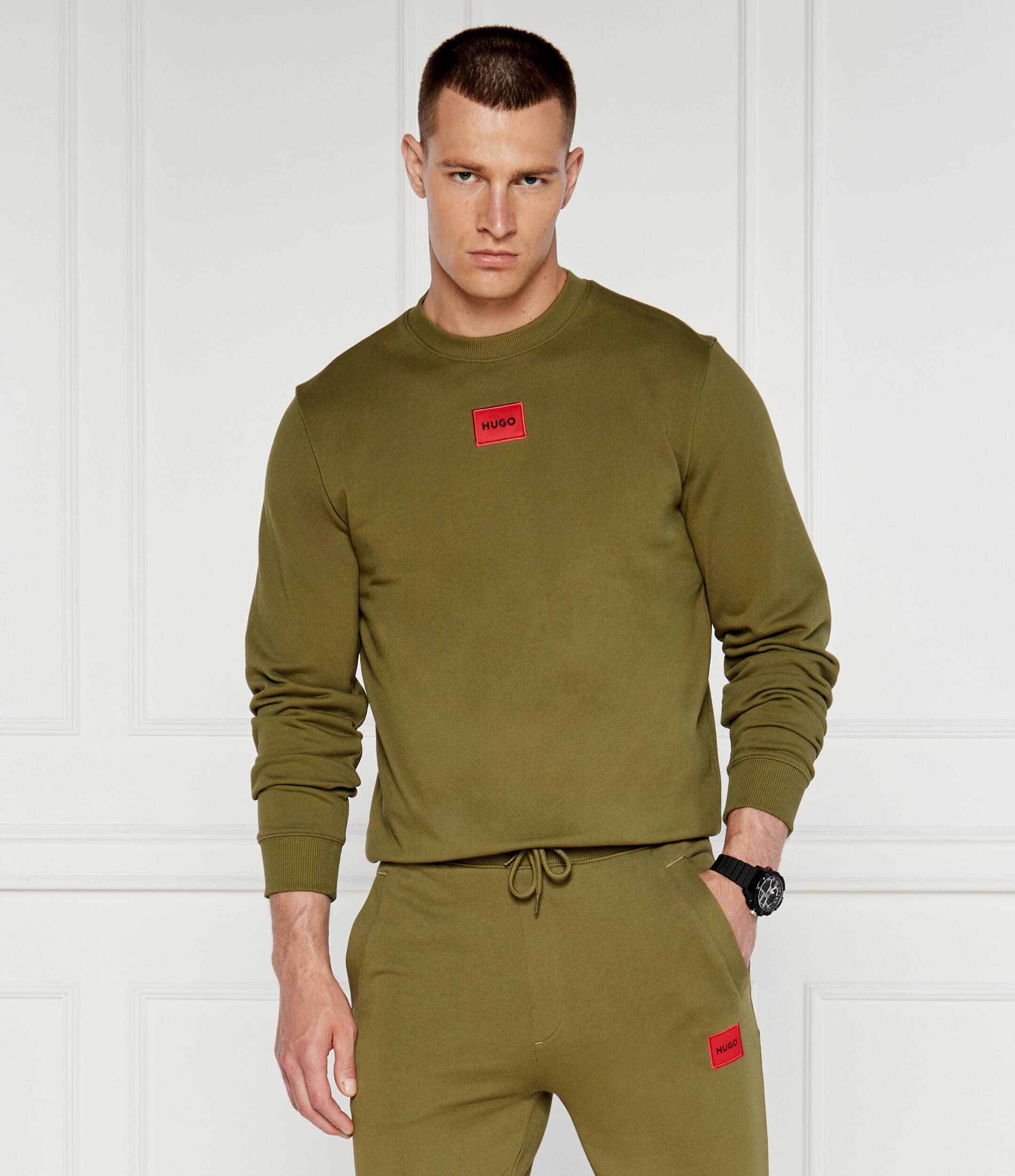 Logo Label Sweatshirt - Haki