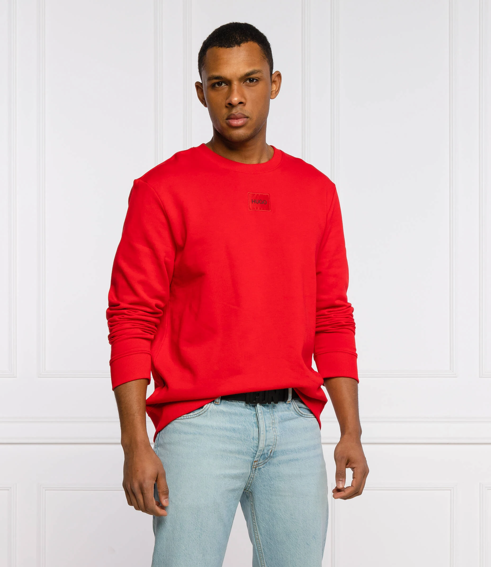 Logo Label Sweatshirt - Kırmızı