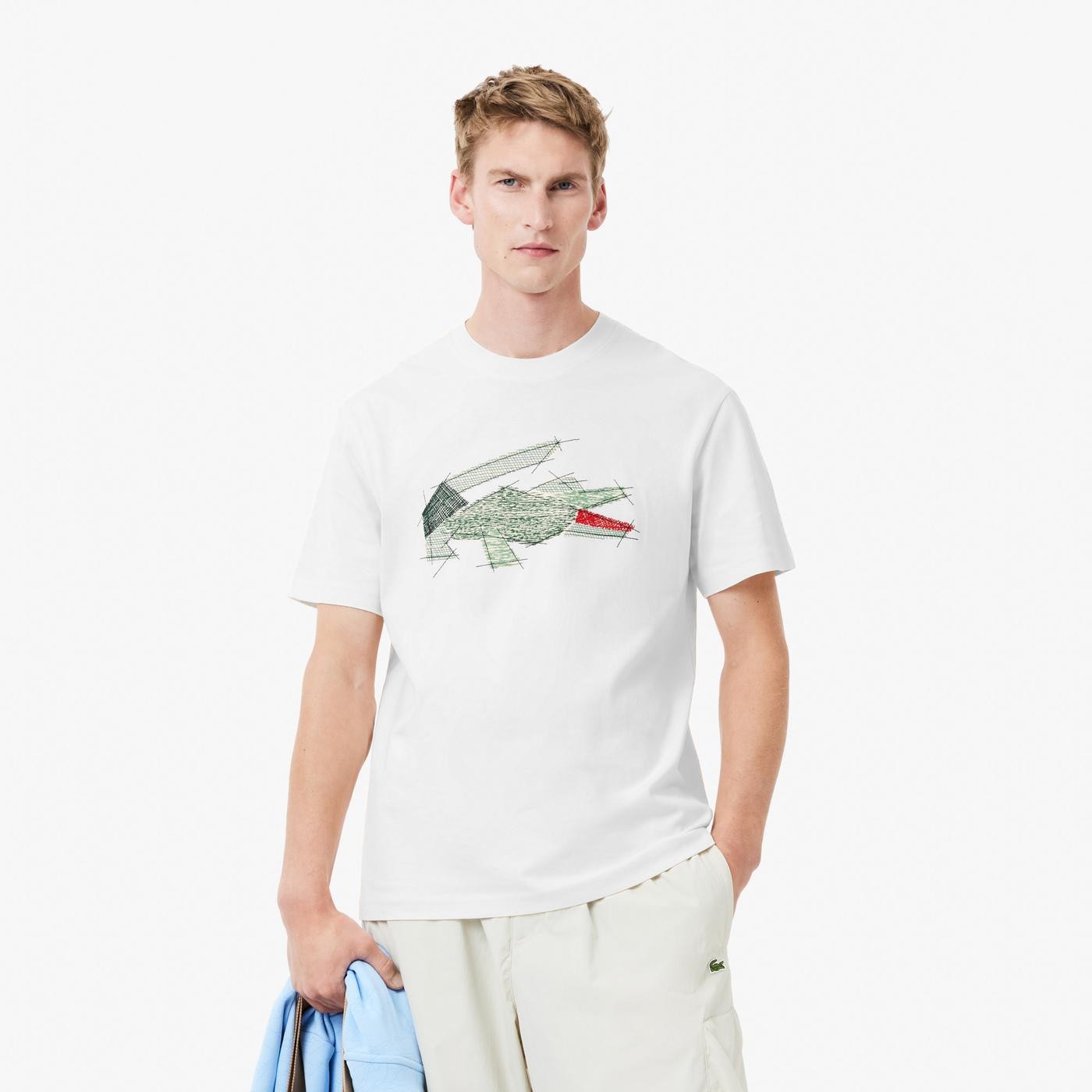 Crocodile Graphic Tişört - Beyaz