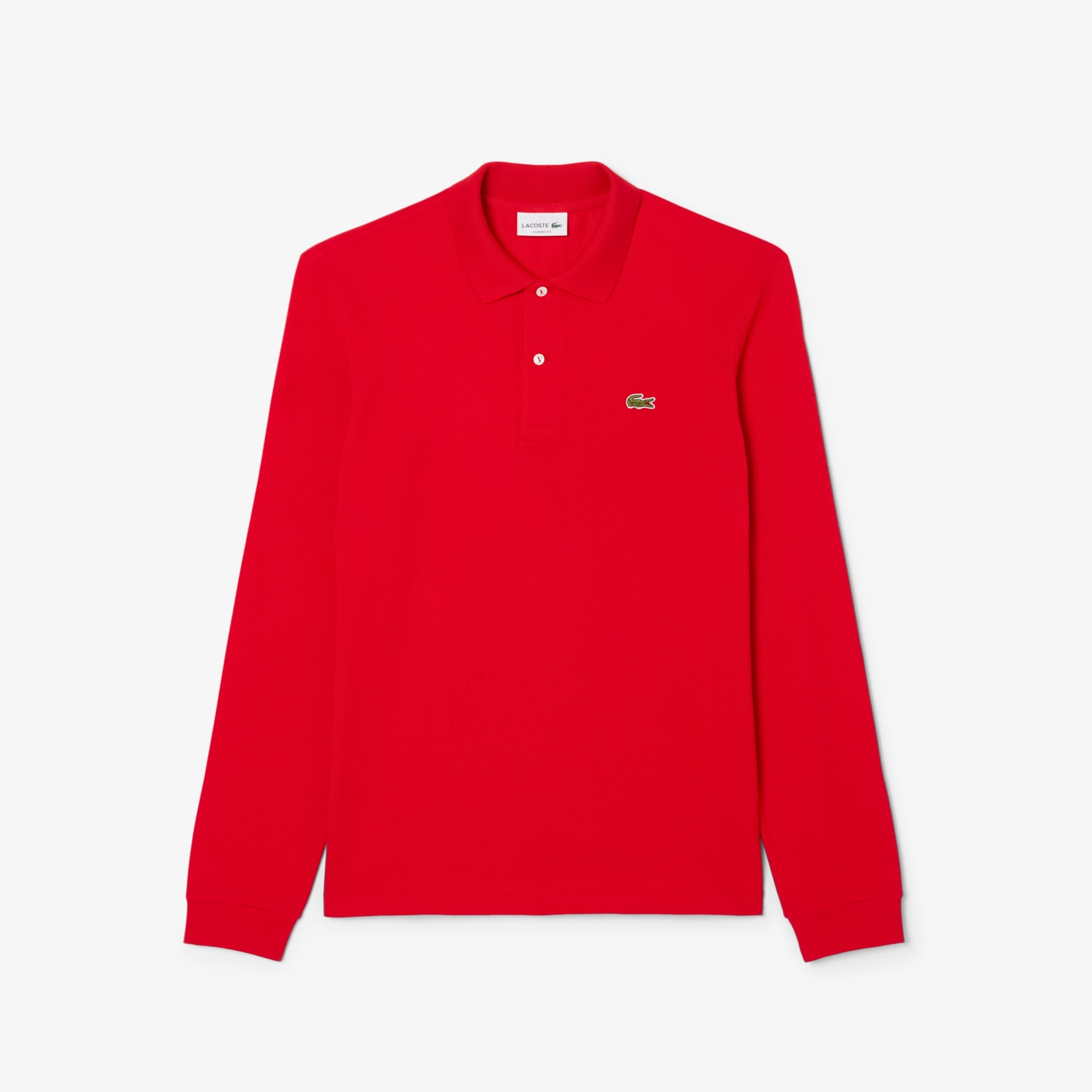 Classic Fit Uzun Kollu Polo Tişört - Kırmızı