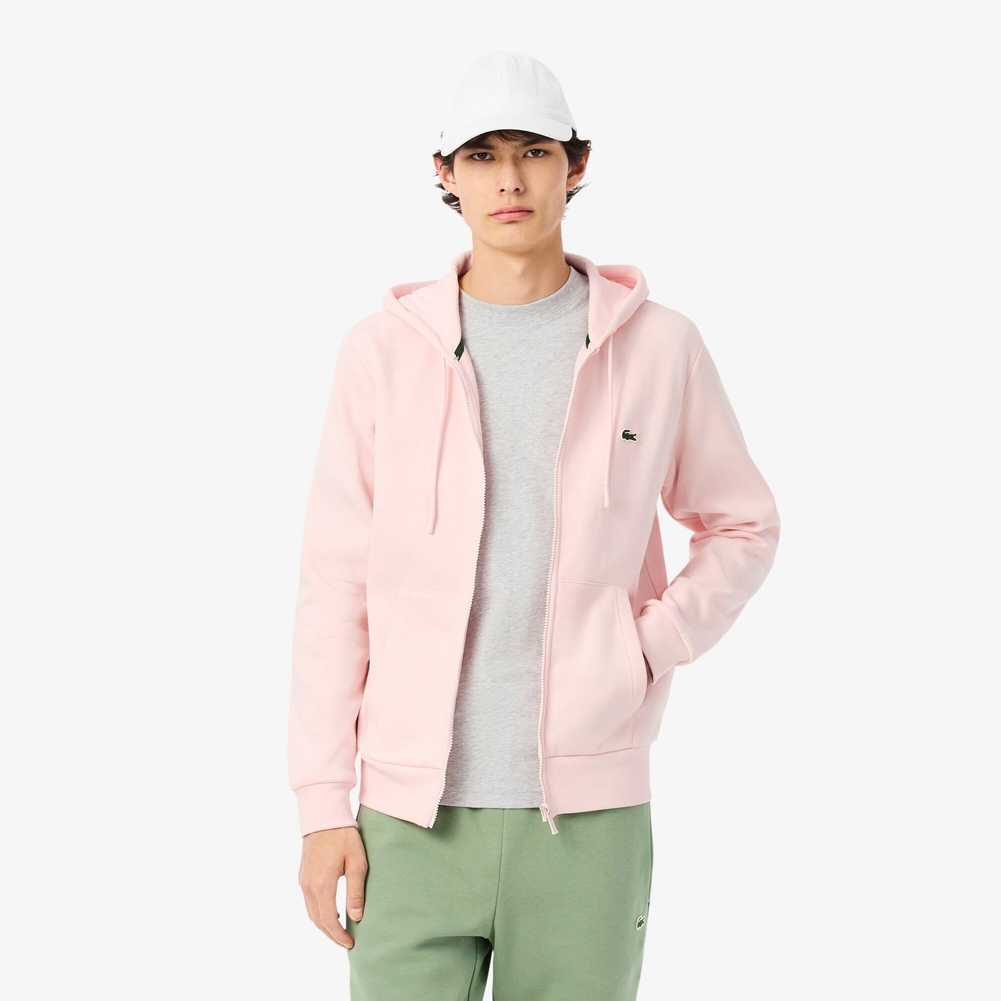 Classic Logo Full-Zip Hoodie - Pembe